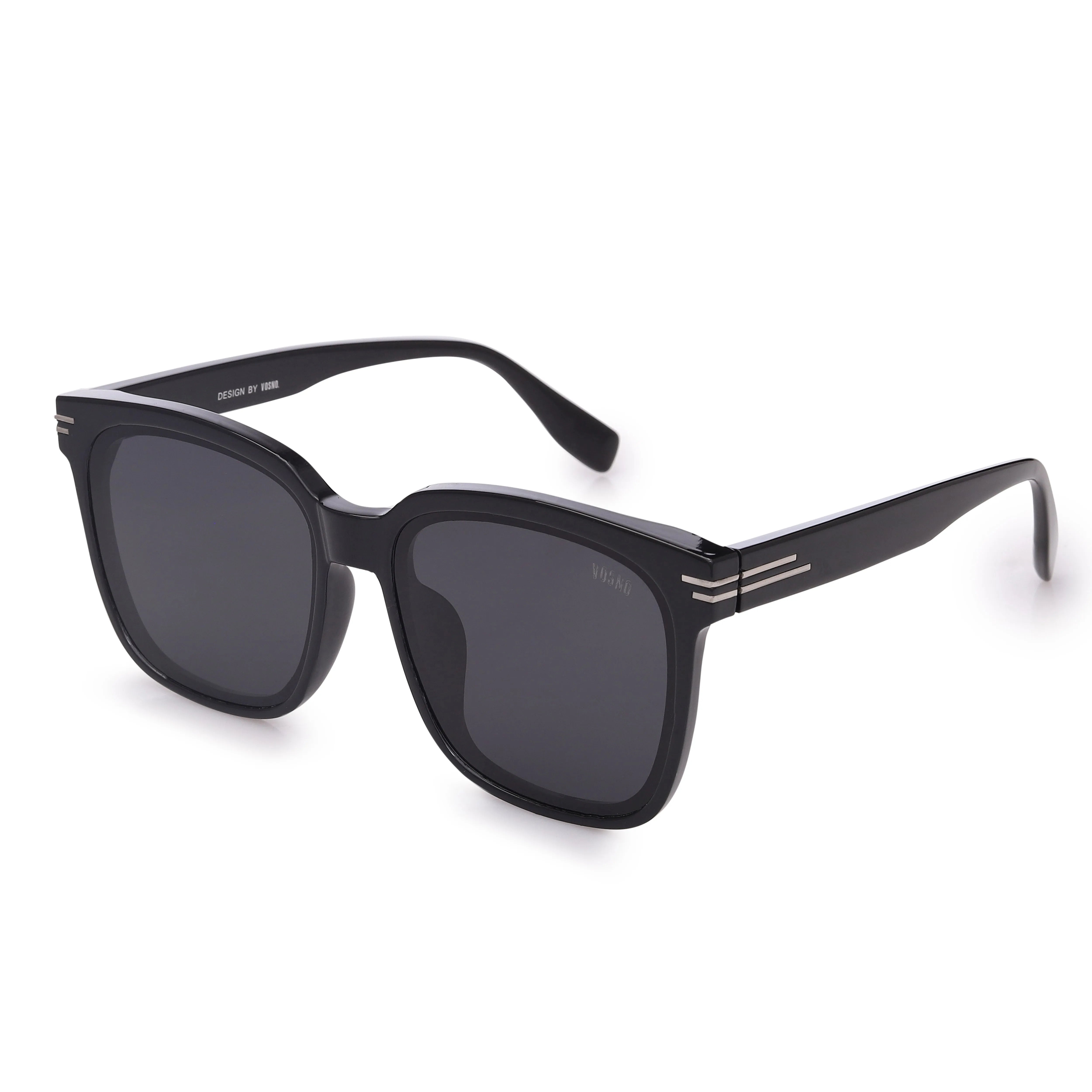Talora | Black Extra-Large Full Rim Wayfarer Sunglasses for Men & Women [Polarized] HASHTAG X VOSNO