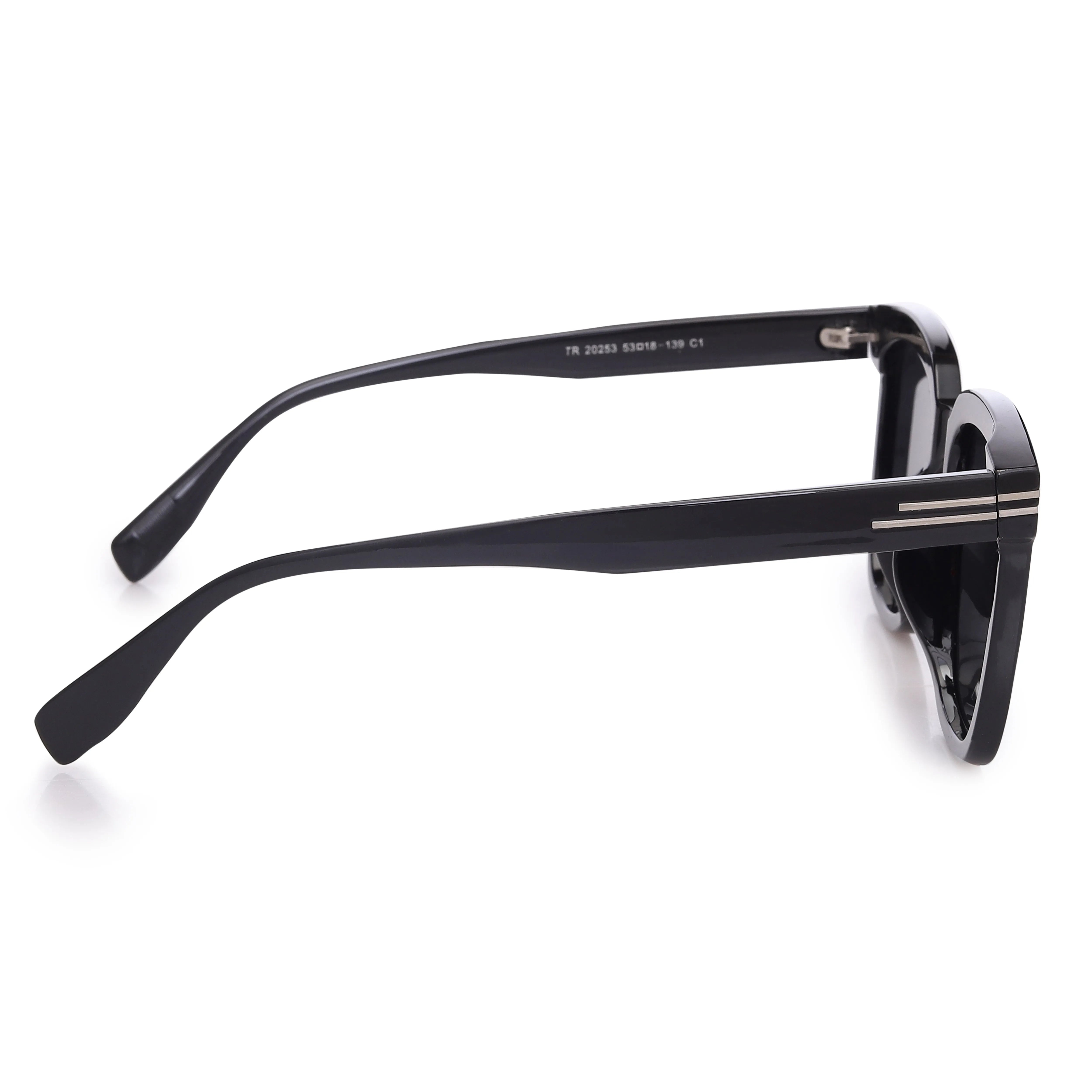 Talora | Black Extra-Large Full Rim Wayfarer Sunglasses for Men & Women [Polarized] HASHTAG X VOSNO