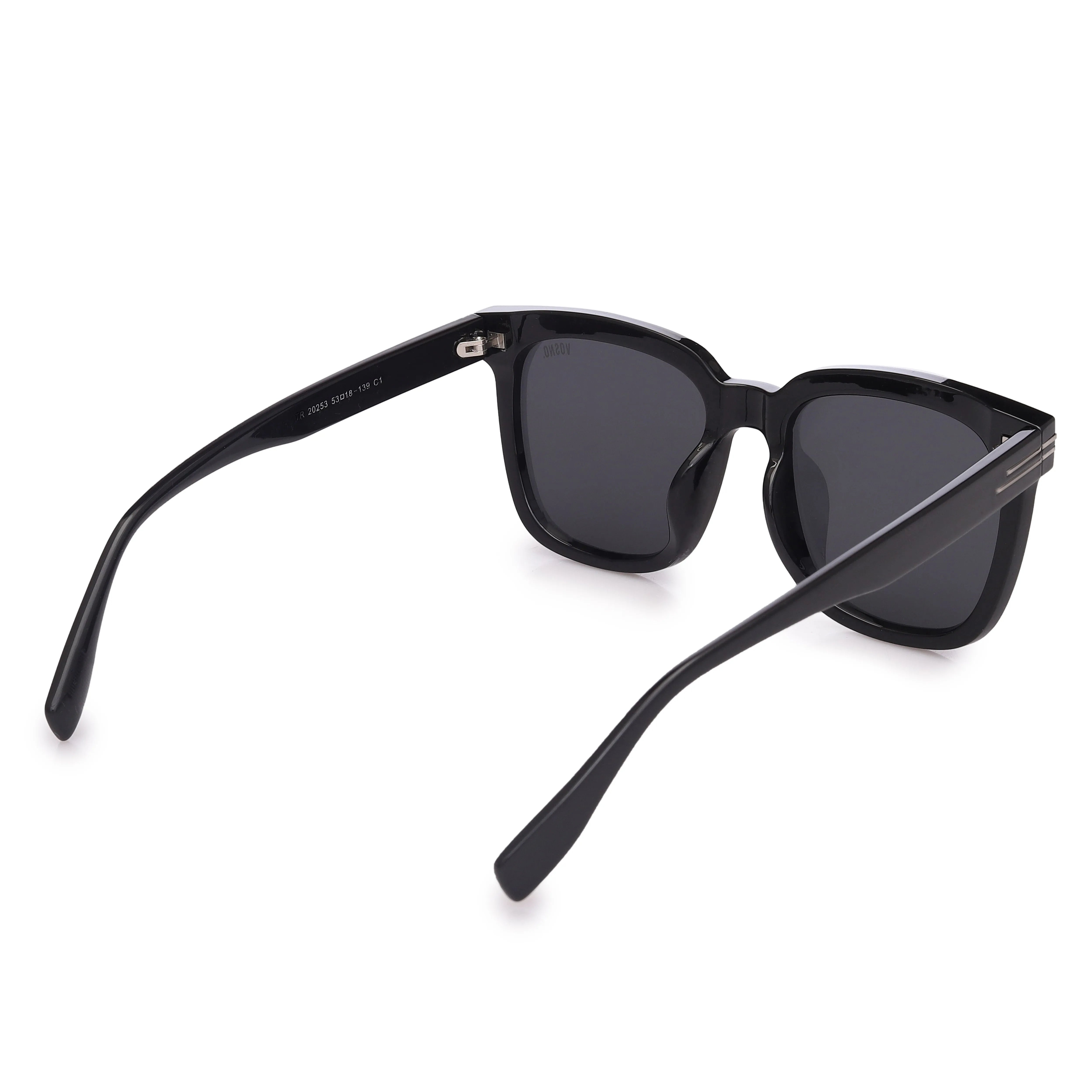 Talora | Black Extra-Large Full Rim Wayfarer Sunglasses for Men & Women [Polarized] HASHTAG X VOSNO