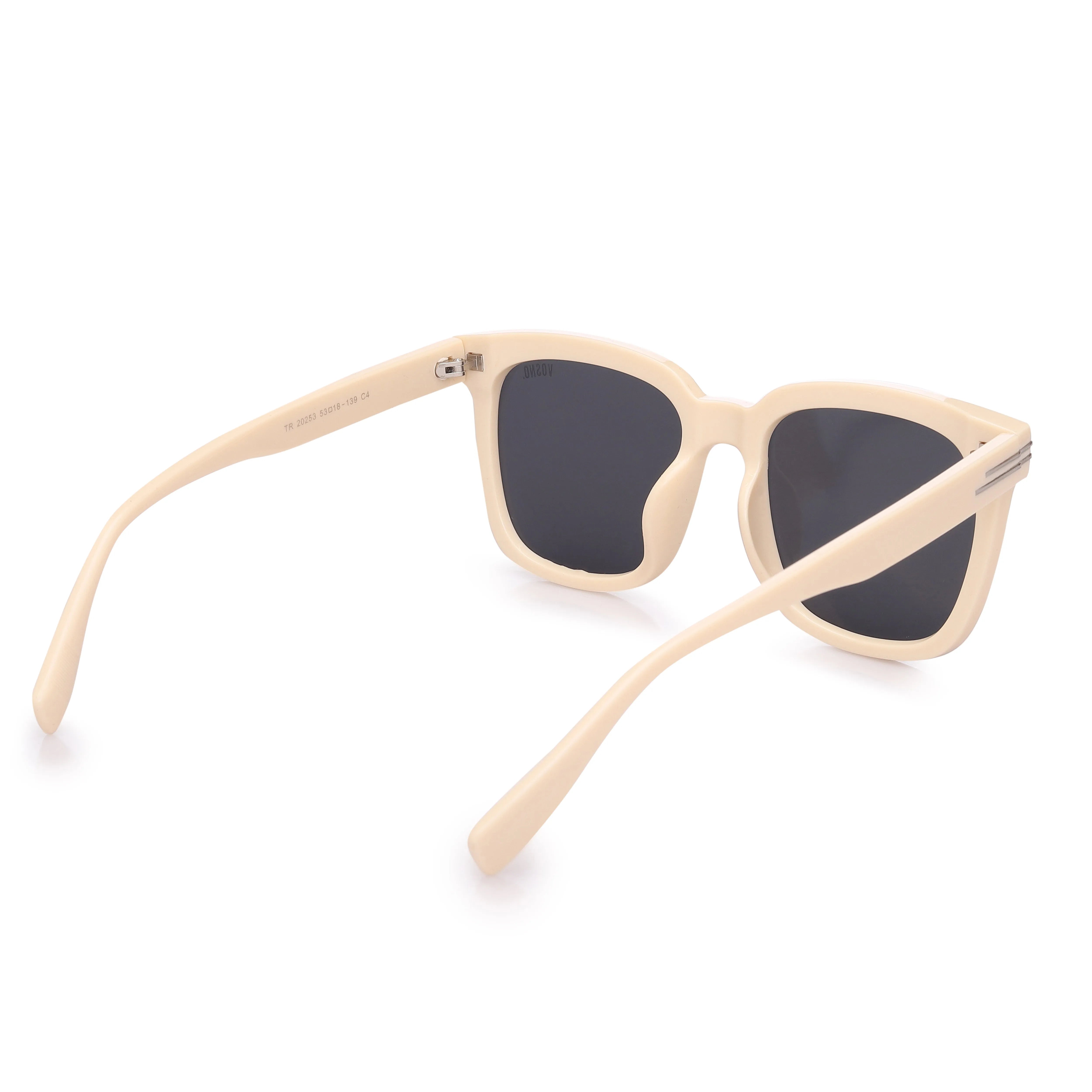 Talora | Cream Extra-Large Full Rim Wayfarer Sunglasses for Men & Women [Polarized] HASHTAG X VOSNO