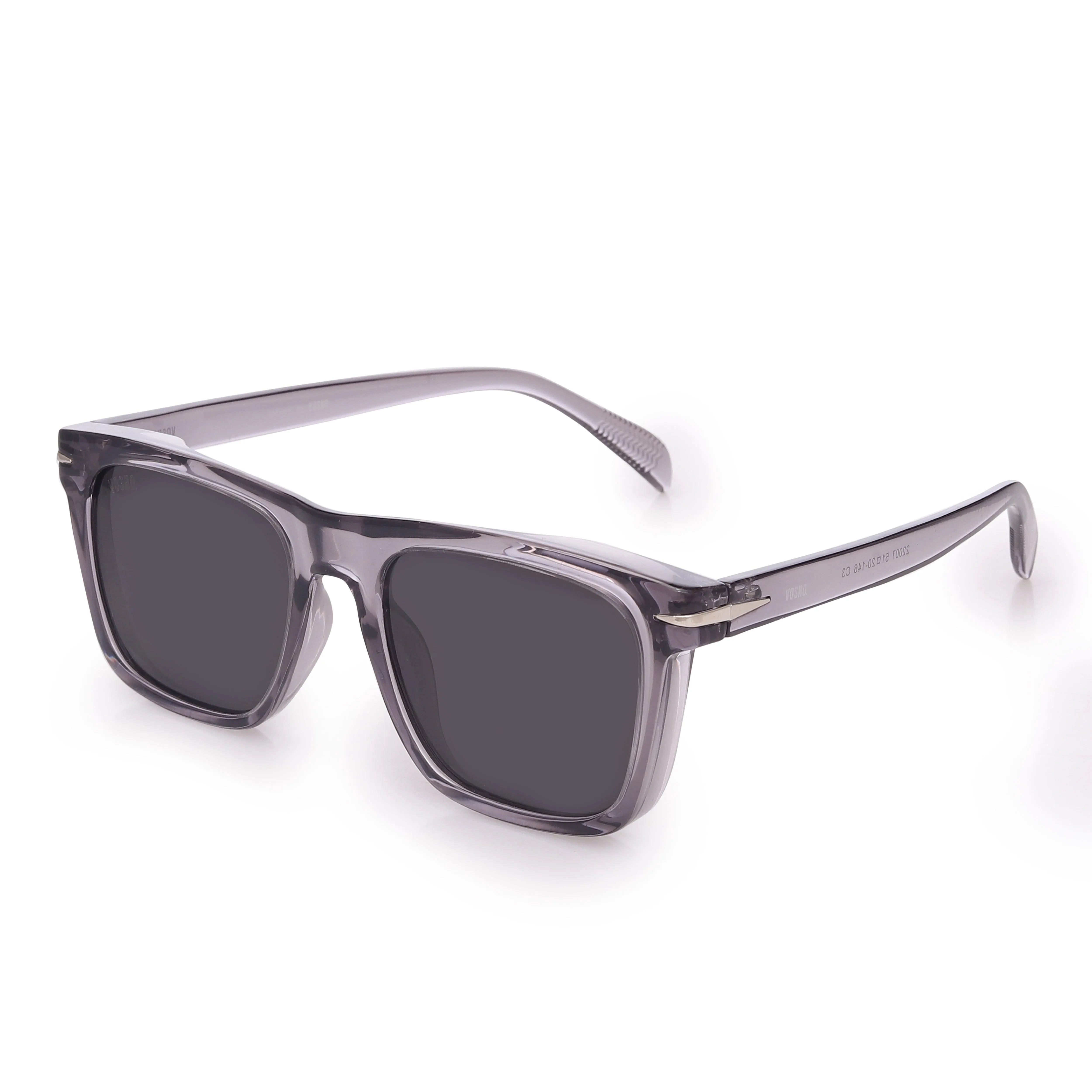 Xorin | Grey Extra-Large Full Rim Wayfarer Sunglasses for Men & Women [Polarized] HASHTAG X VOSNO