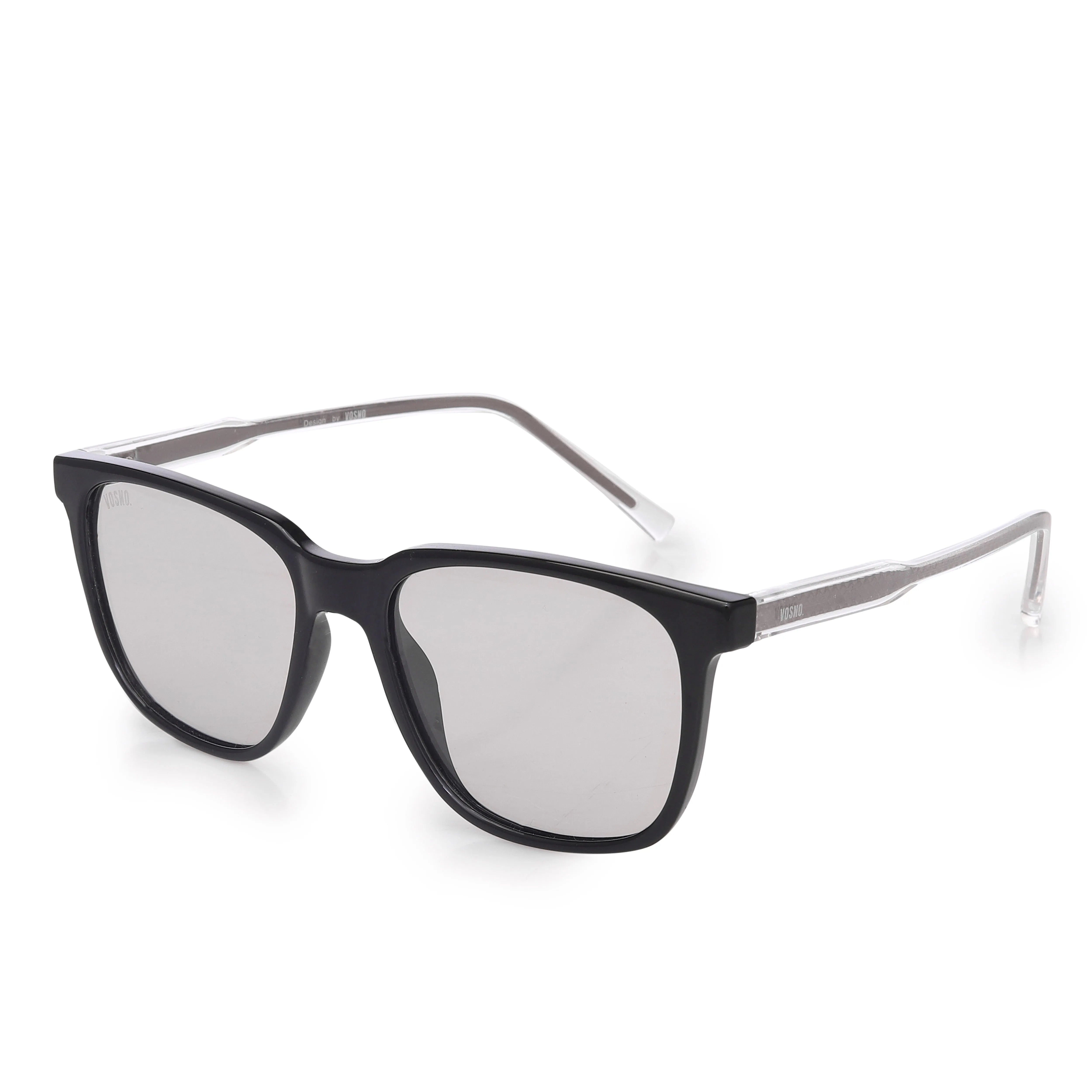Sorya | Black Extra-Large Full Rim Square Sunglasses for Men & Women [Polarized] HASHTAG X VOSNO