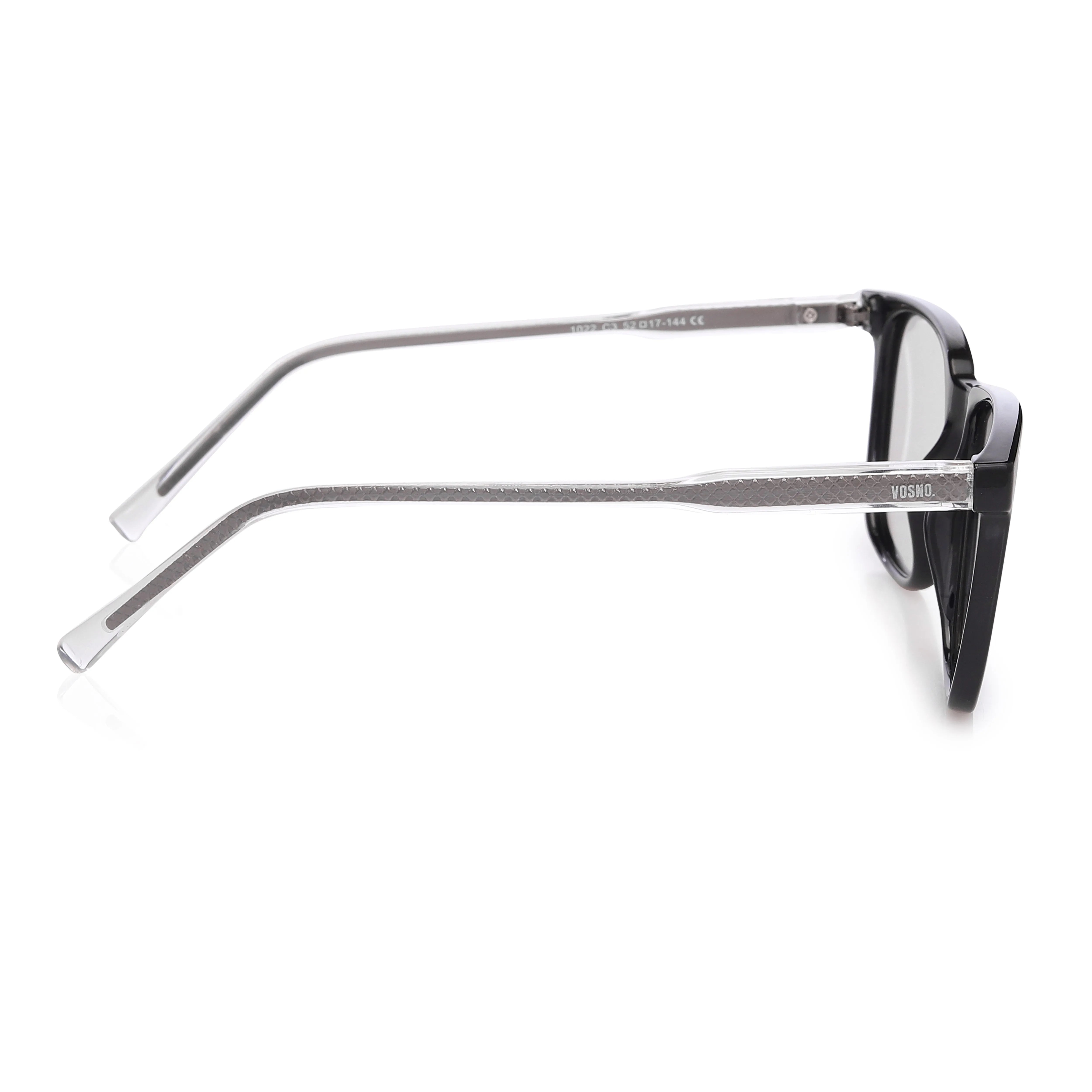 Sorya | Black Extra-Large Full Rim Square Sunglasses for Men & Women [Polarized] HASHTAG X VOSNO