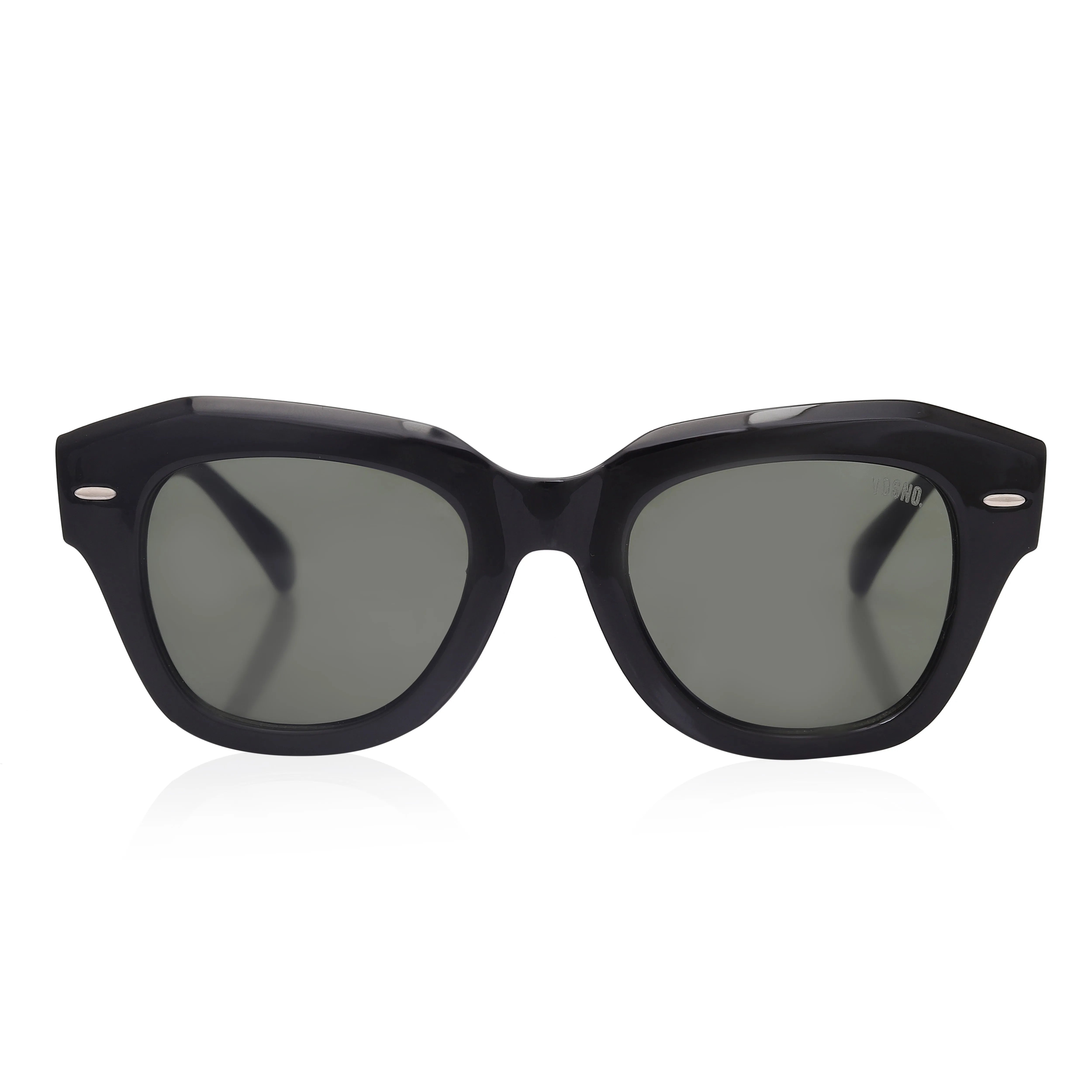 Veylin | Black Extra-Large Full Rim Wayfarer Sunglasses for Men & Women [Polarized] HASHTAG X VOSNO