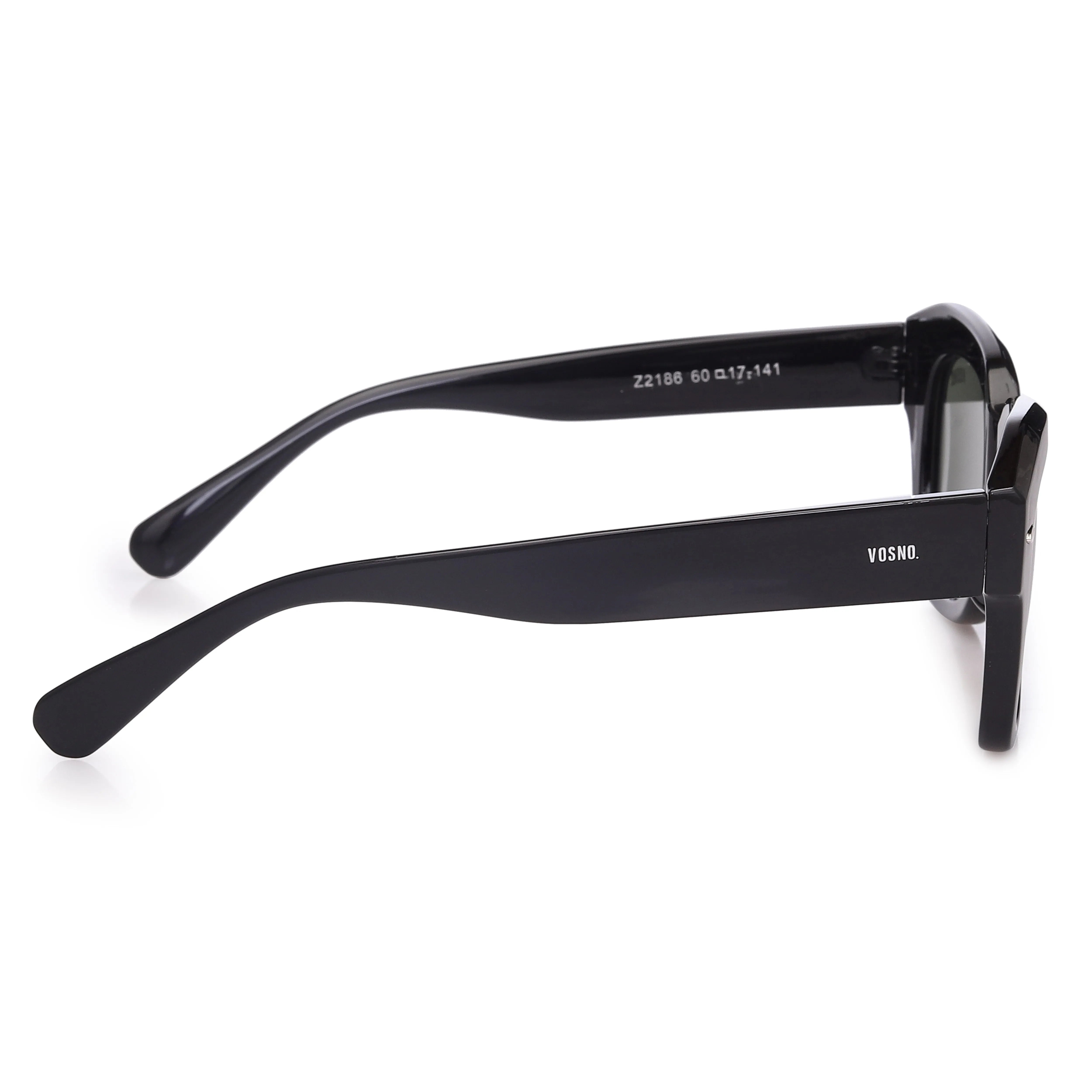 Veylin | Black Extra-Large Full Rim Wayfarer Sunglasses for Men & Women [Polarized] HASHTAG X VOSNO