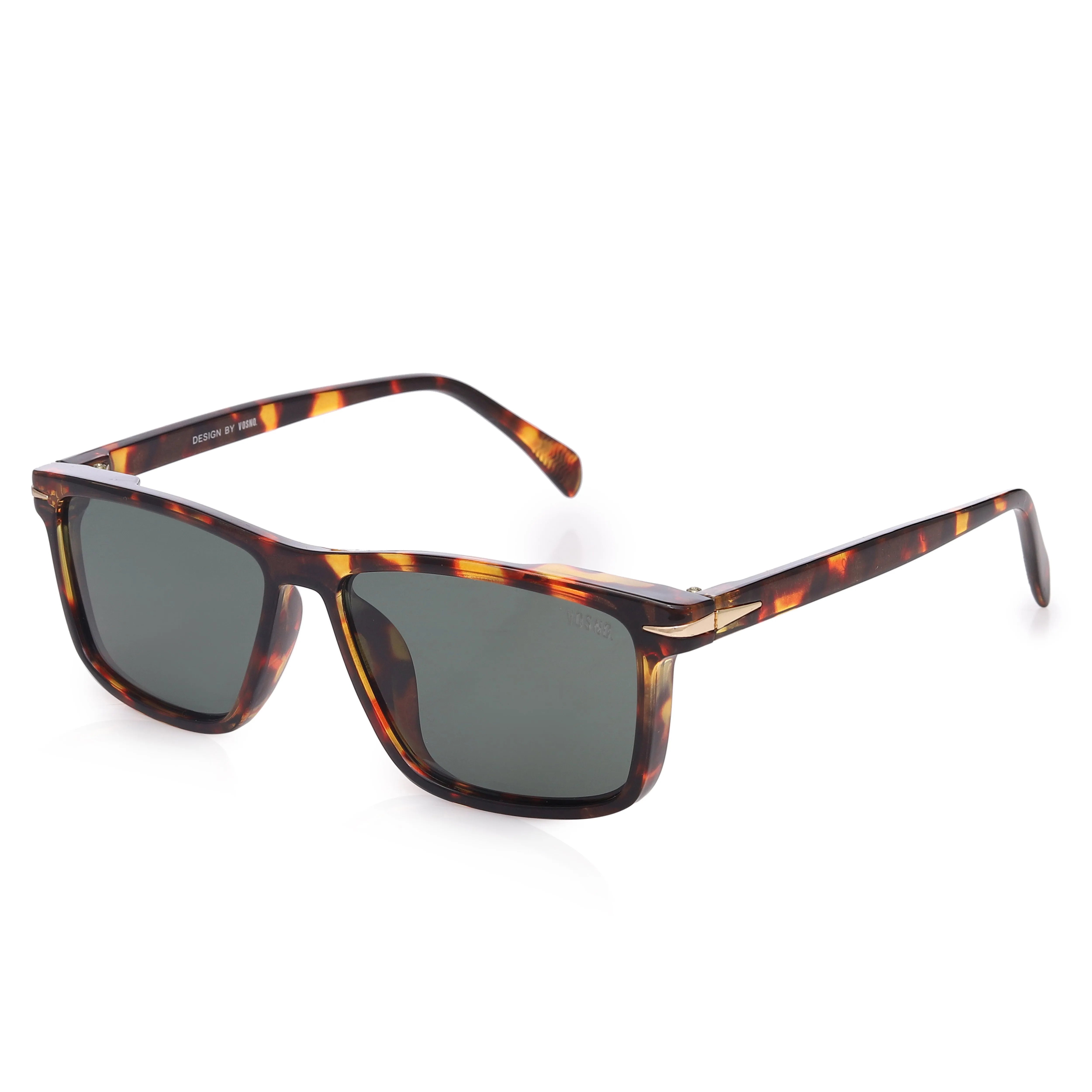 Xylen | Tiger Texture Extra-Large Full Rim Wayfarer Sunglasses for Men & Women [Polarized] HASHTAG X VOSNO