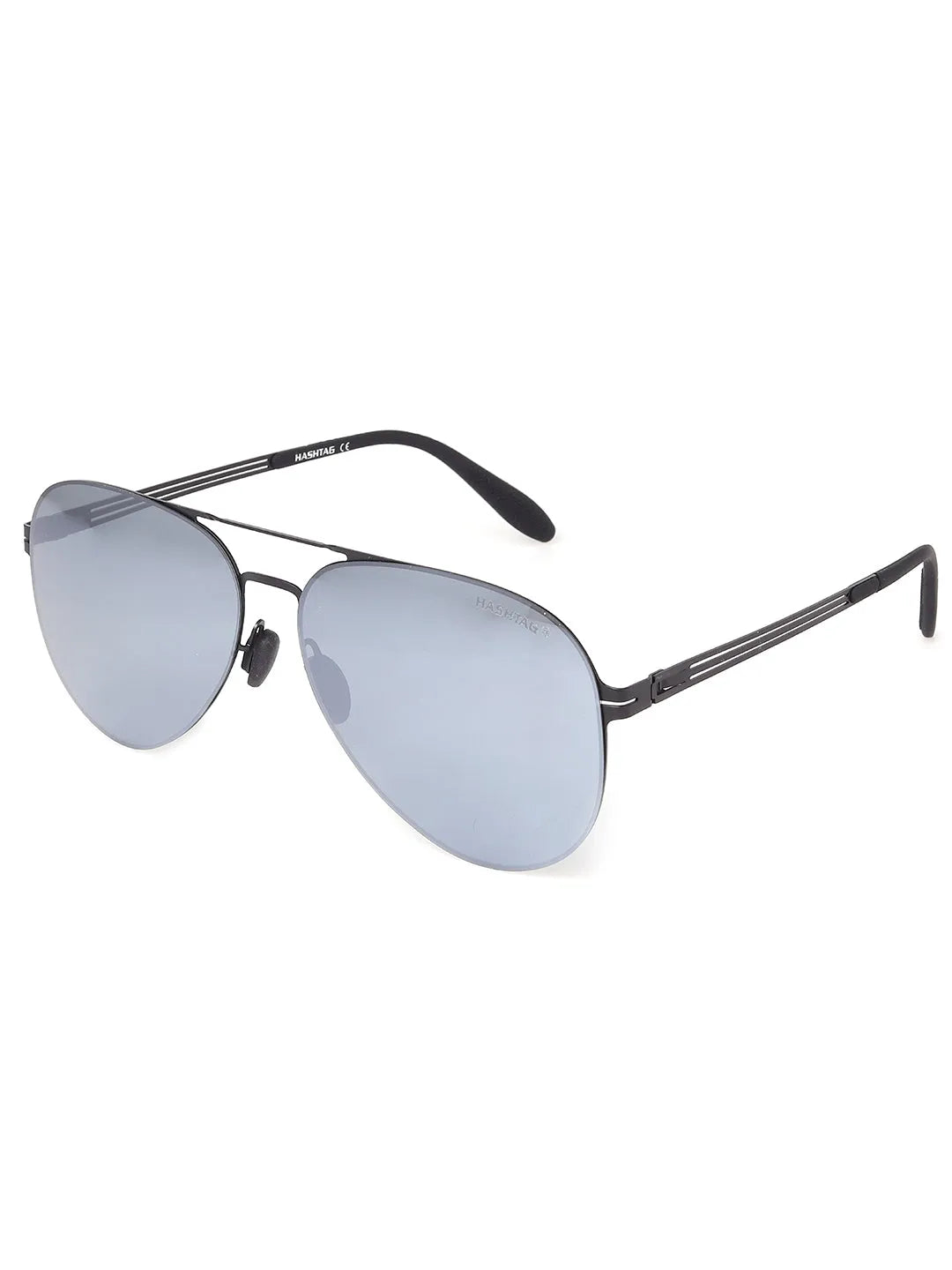 Aurion | Black Medium Full Rim Aviator Sunglasses for Men [Polarized]
