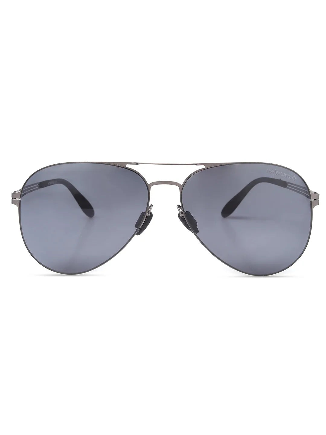Aurion | Silver Medium Full Rim Aviator Sunglasses for Men [Polarized]