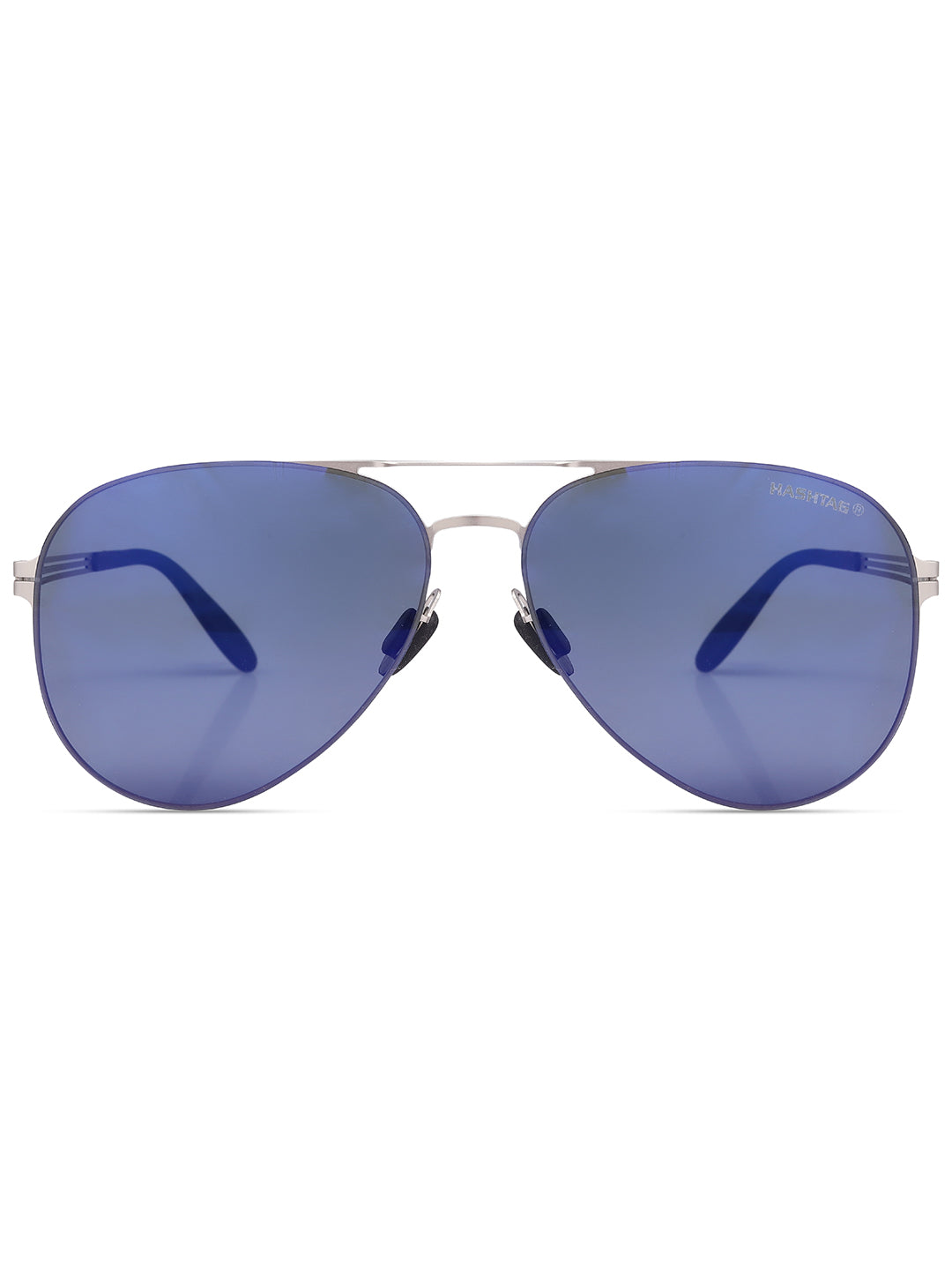 Aurion | Silver Medium Full Rim Aviator Sunglasses for Men [Polarized]