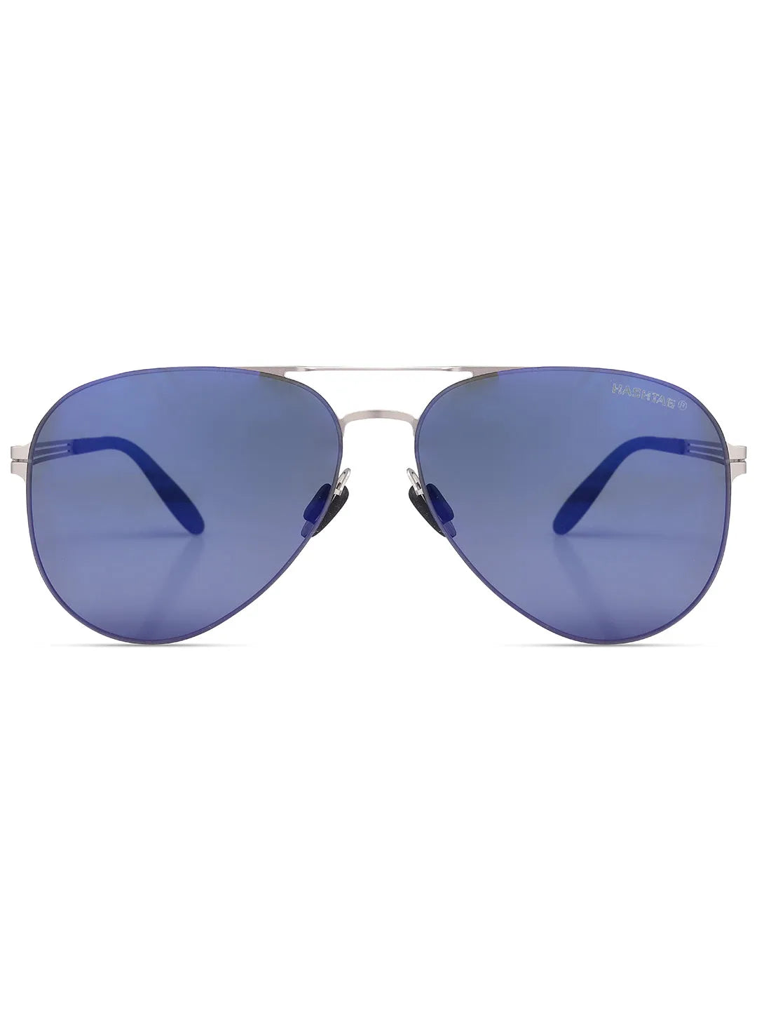 Aurion | Silver Medium Full Rim Aviator Sunglasses for Men [Polarized]
