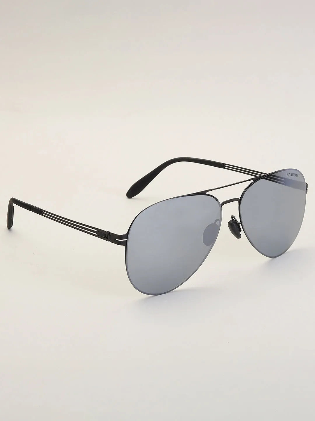 Aurion | Black Medium Full Rim Aviator Sunglasses for Men [Polarized]