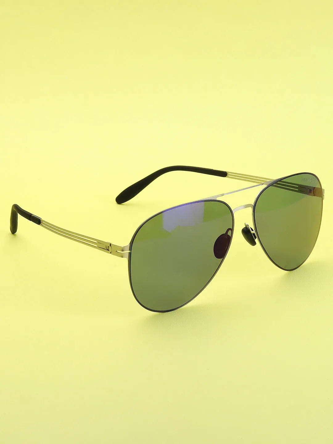 Aurion | Grey Medium Full Rim Aviator Sunglasses for Men [Polarized]