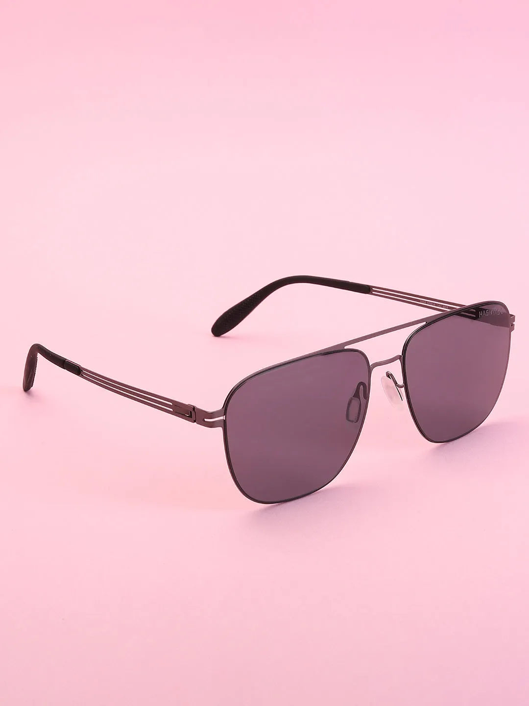 Helion | Grey Small Full Rim Square Sunglasses for Men [Polarized]