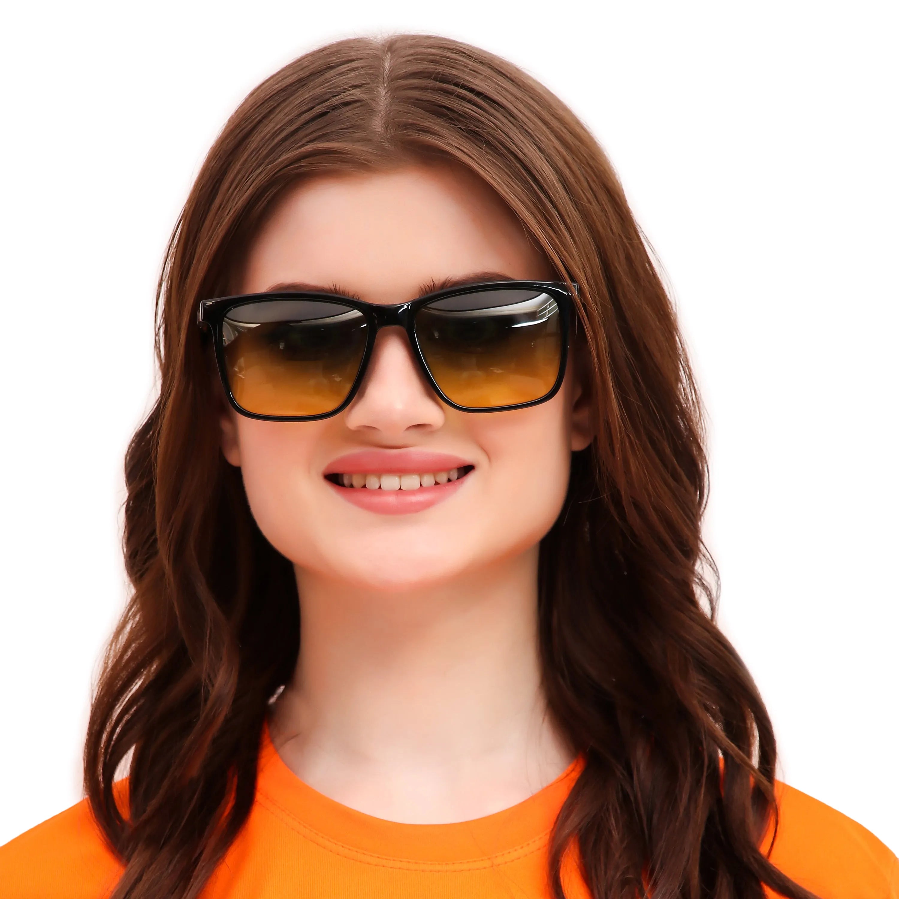 Galaron | Black Large Full Rim Square Sunglasses for Men & Women [Polarized]