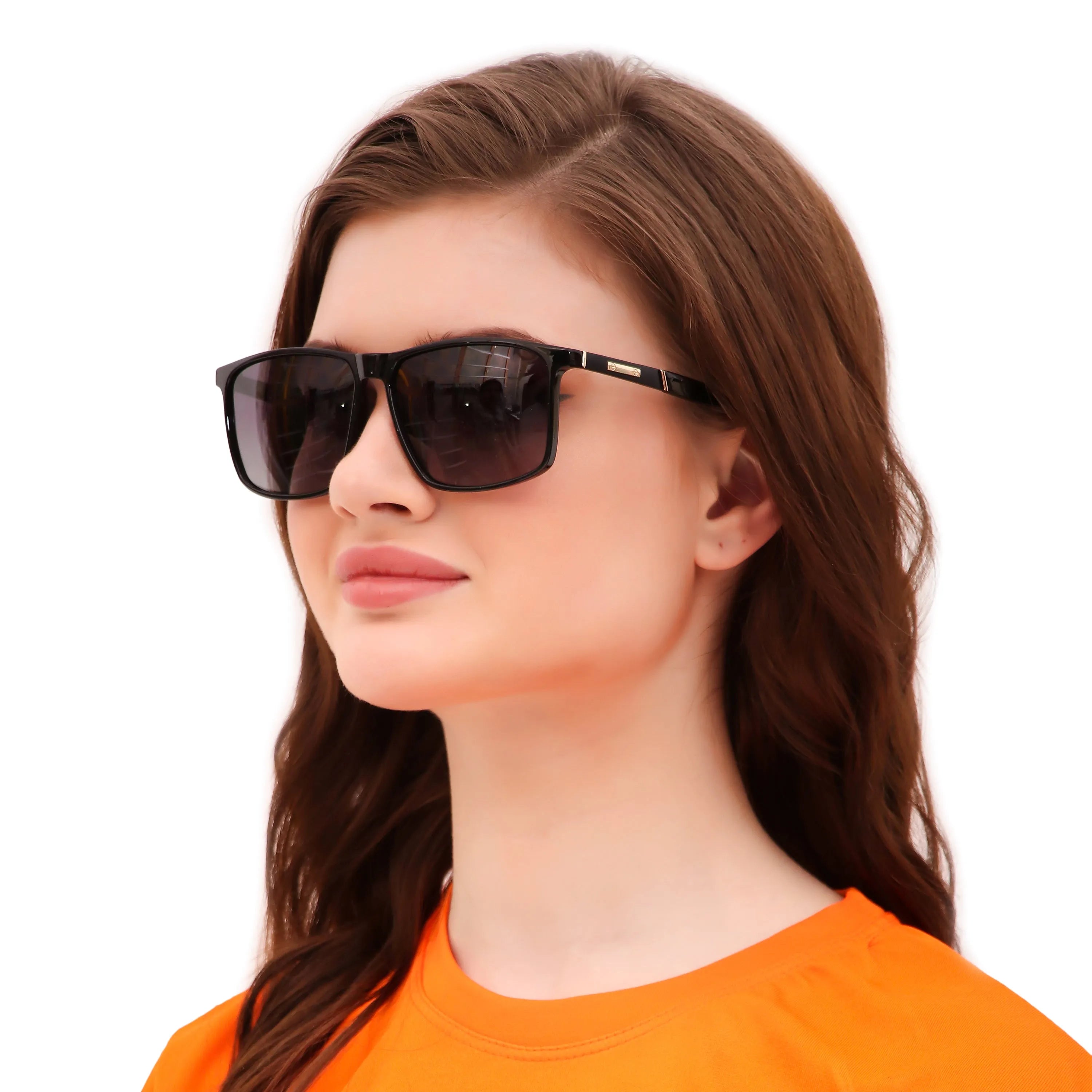 Ionis | Black Large Full Rim Square Sunglasses for Men & Women [Polarized]