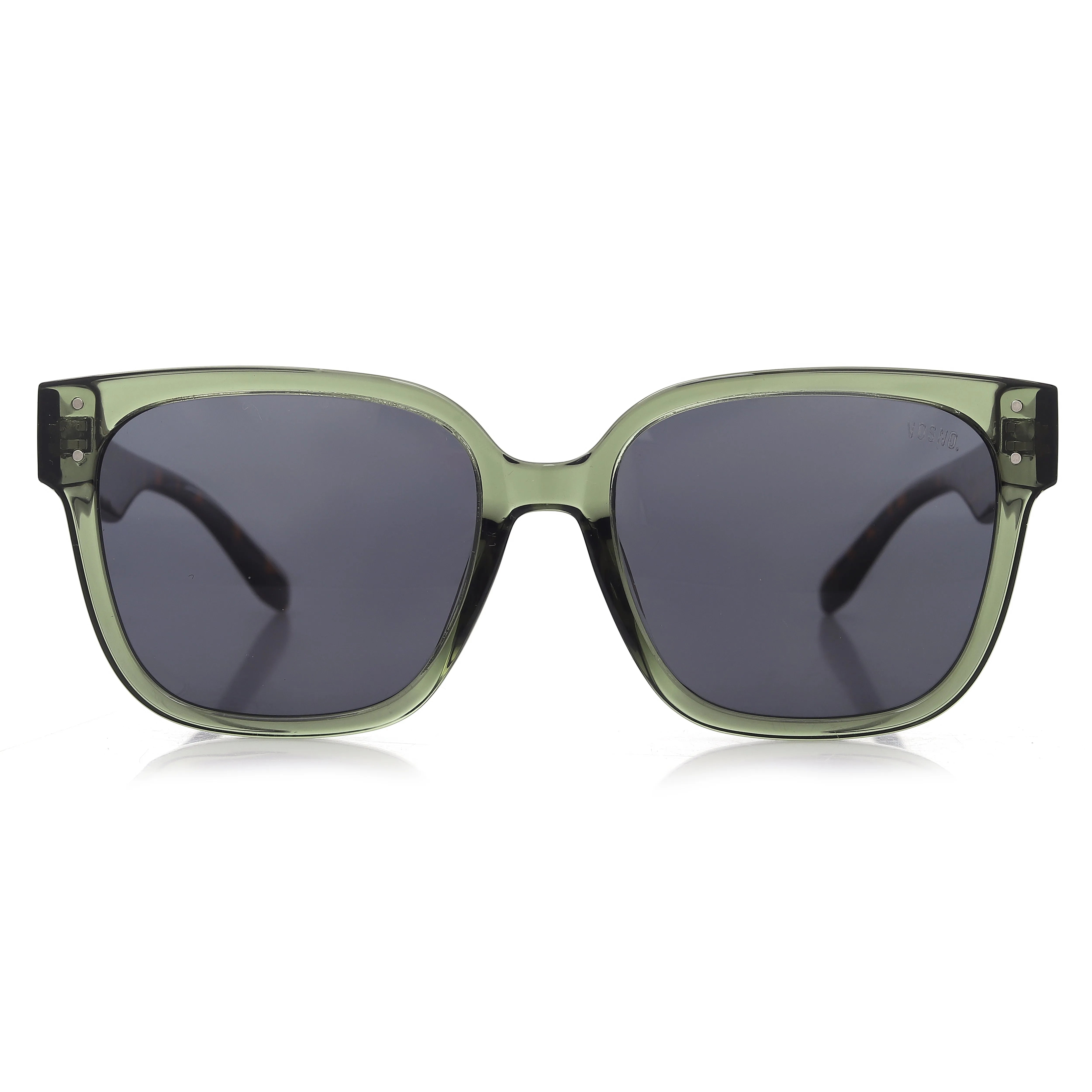 Soren | Transparent Green Extra-Large Full Rim Wayfarer Sunglasses for Men & Women [UV-protected] HASHTAG X VOSNO