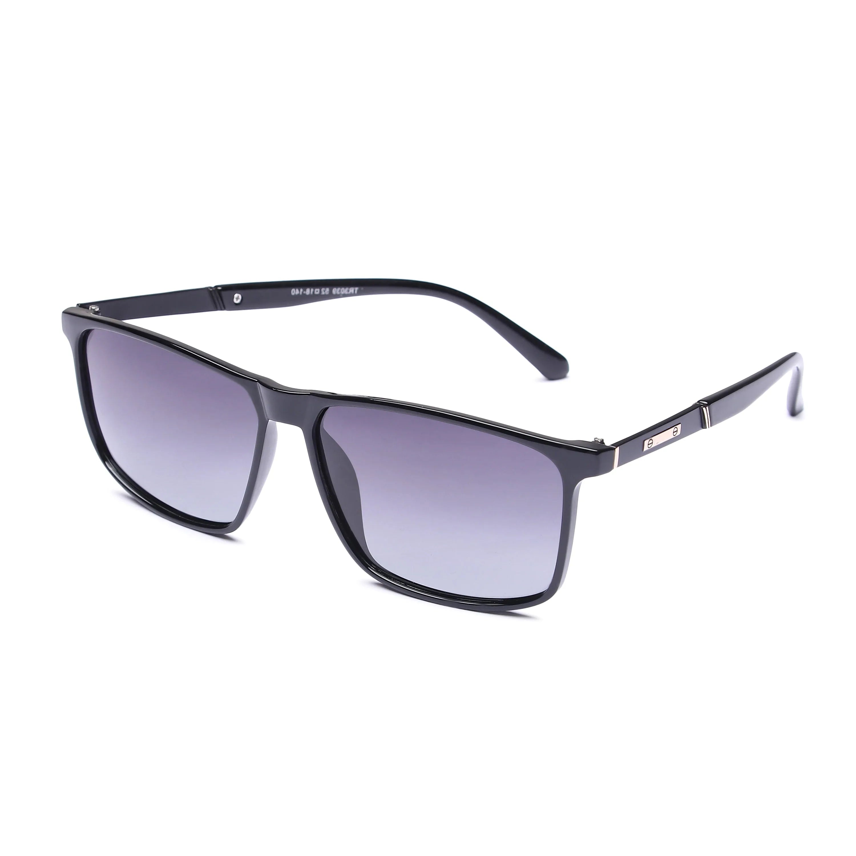 Ionis | Black Large Full Rim Square Sunglasses for Men & Women [Polarized]