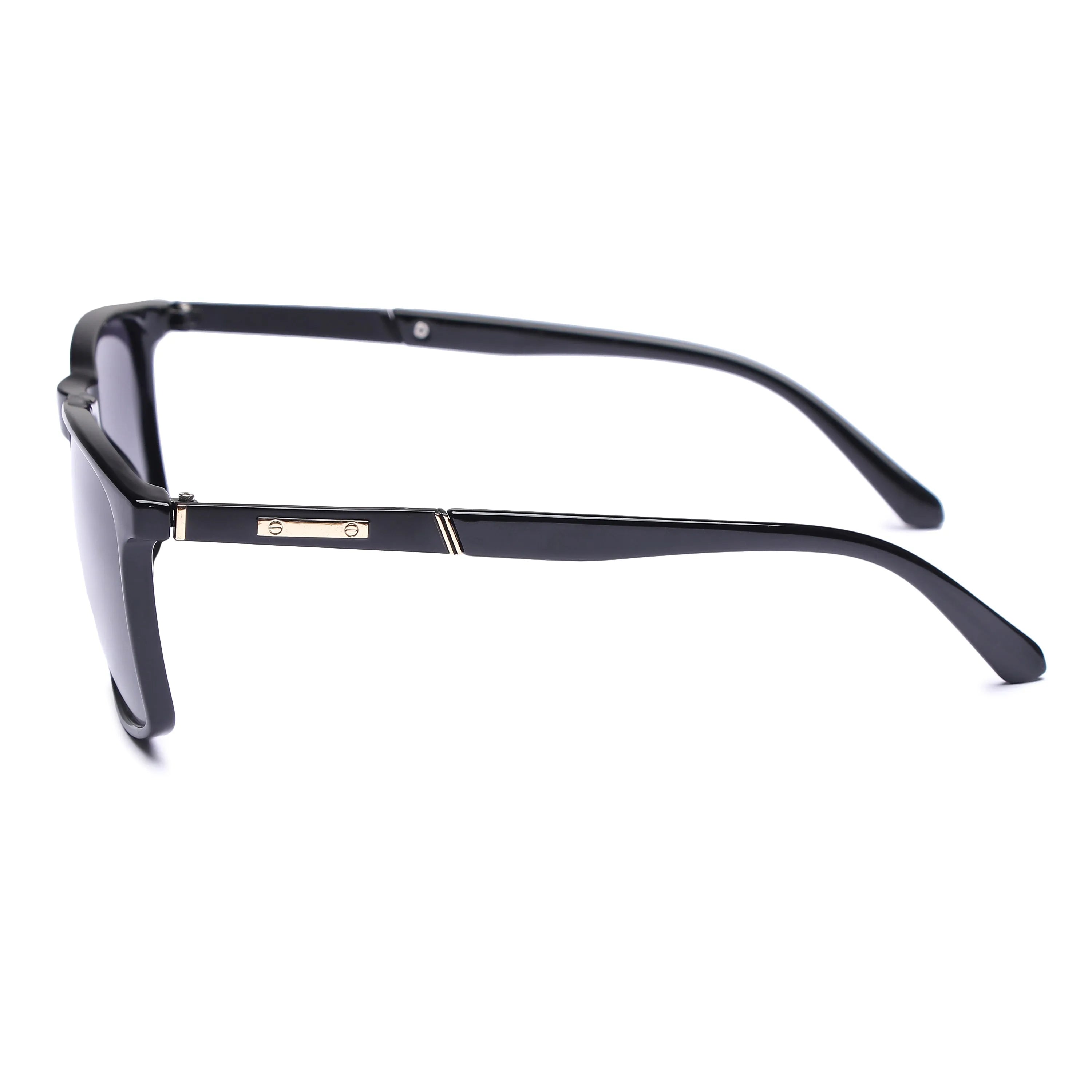 Ionis | Black Large Full Rim Square Sunglasses for Men & Women [Polarized]