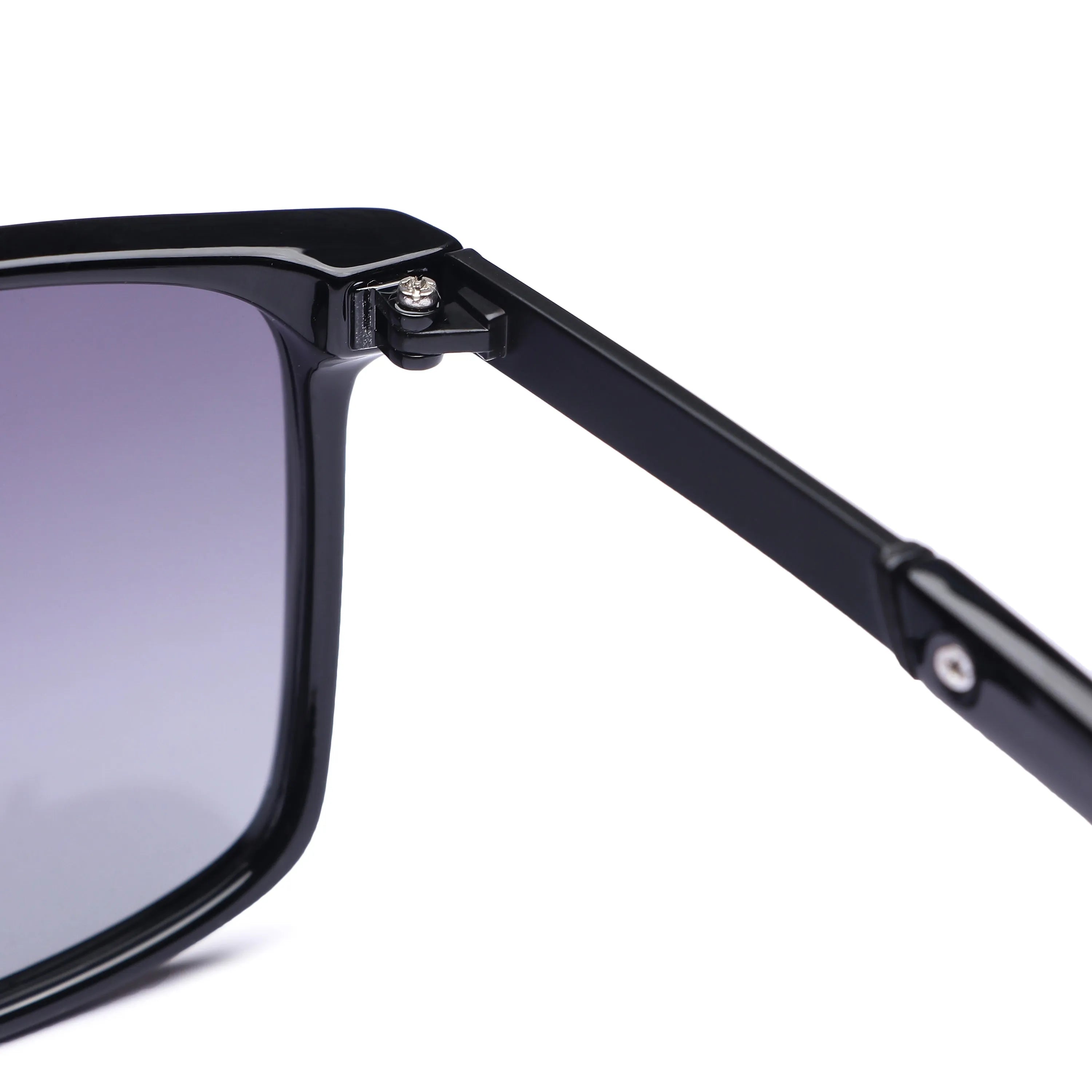 Ionis | Black Large Full Rim Square Sunglasses for Men & Women [Polarized]