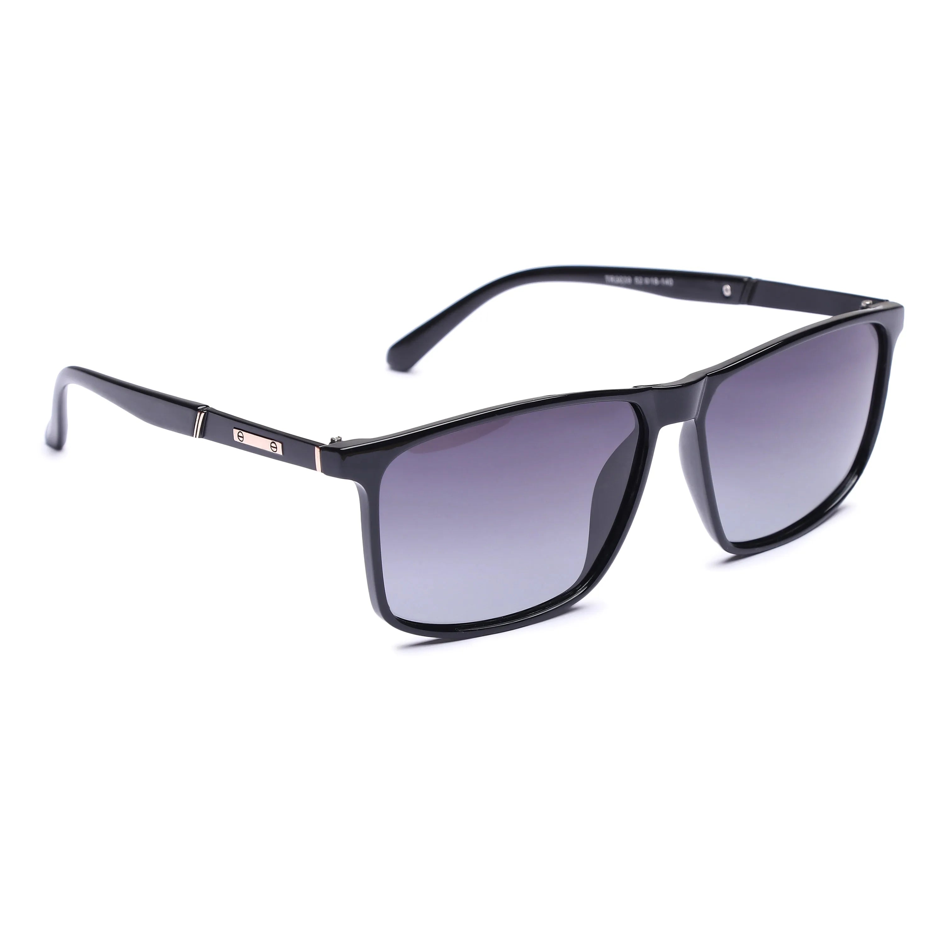 Ionis | Black Large Full Rim Square Sunglasses for Men & Women [Polarized]