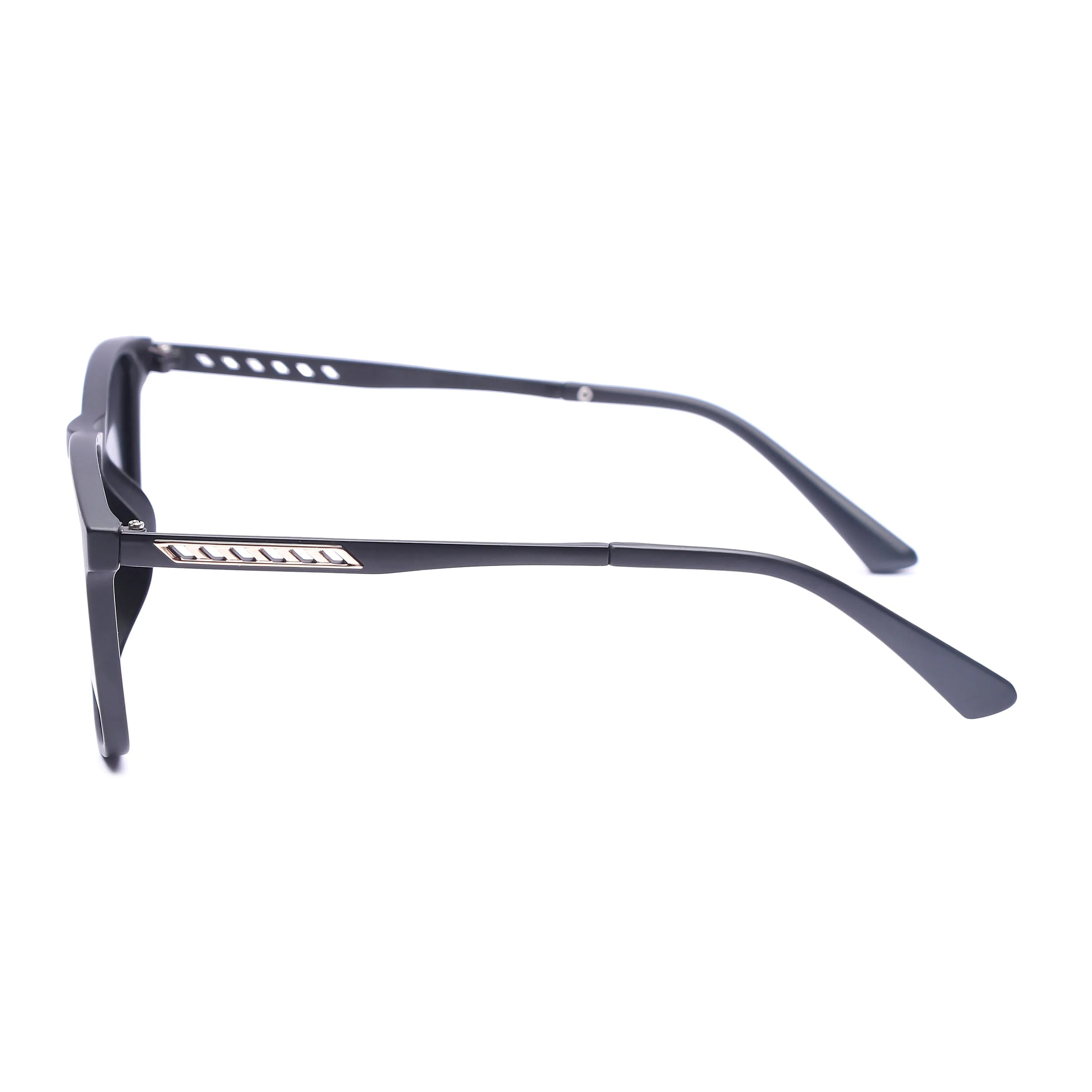 Xylon | Matt Black Large Full Rim Square Sunglasses for Men & Women [Polarized]