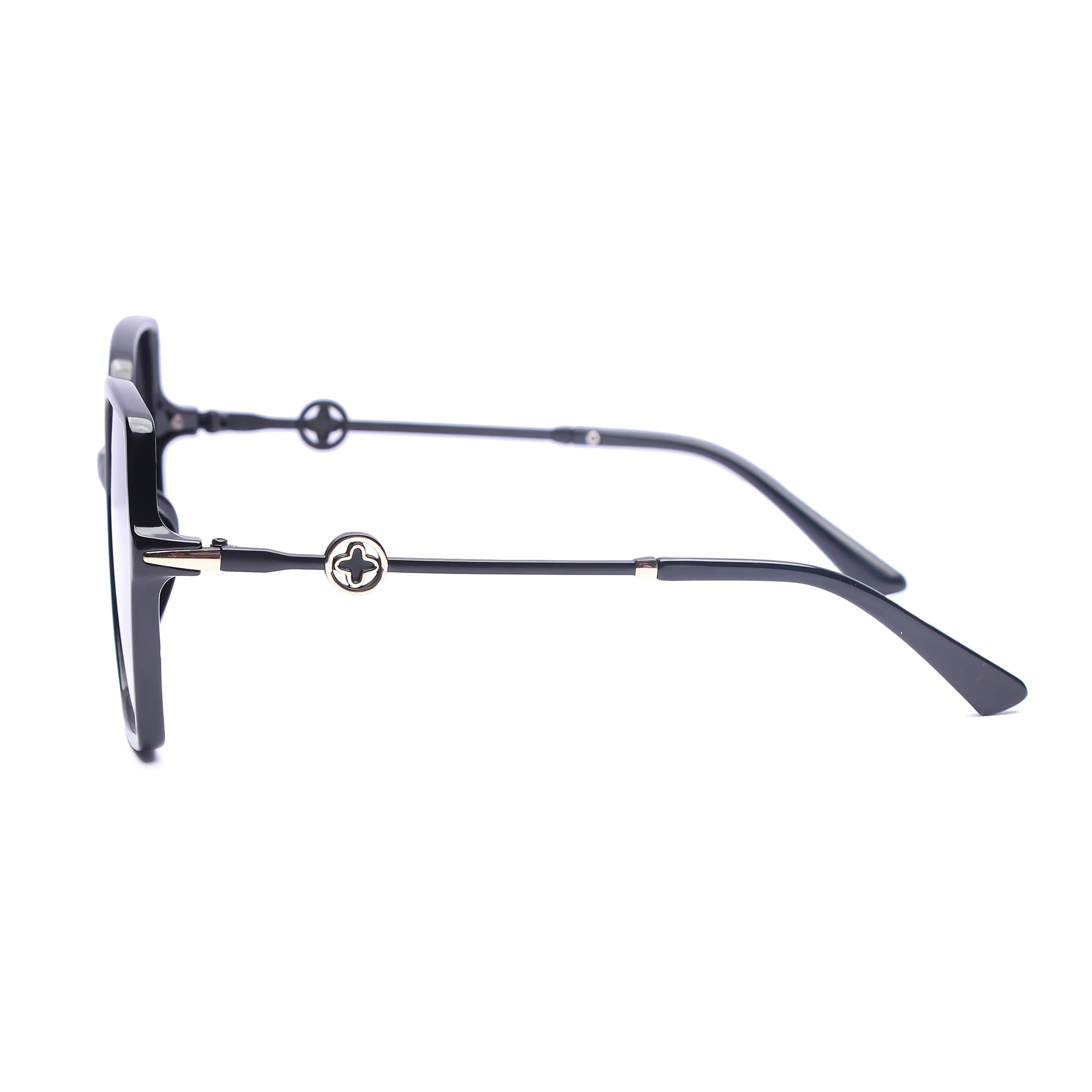 Ulyra | Black Large Full Rim Square Sunglasses for Women [Polarized]