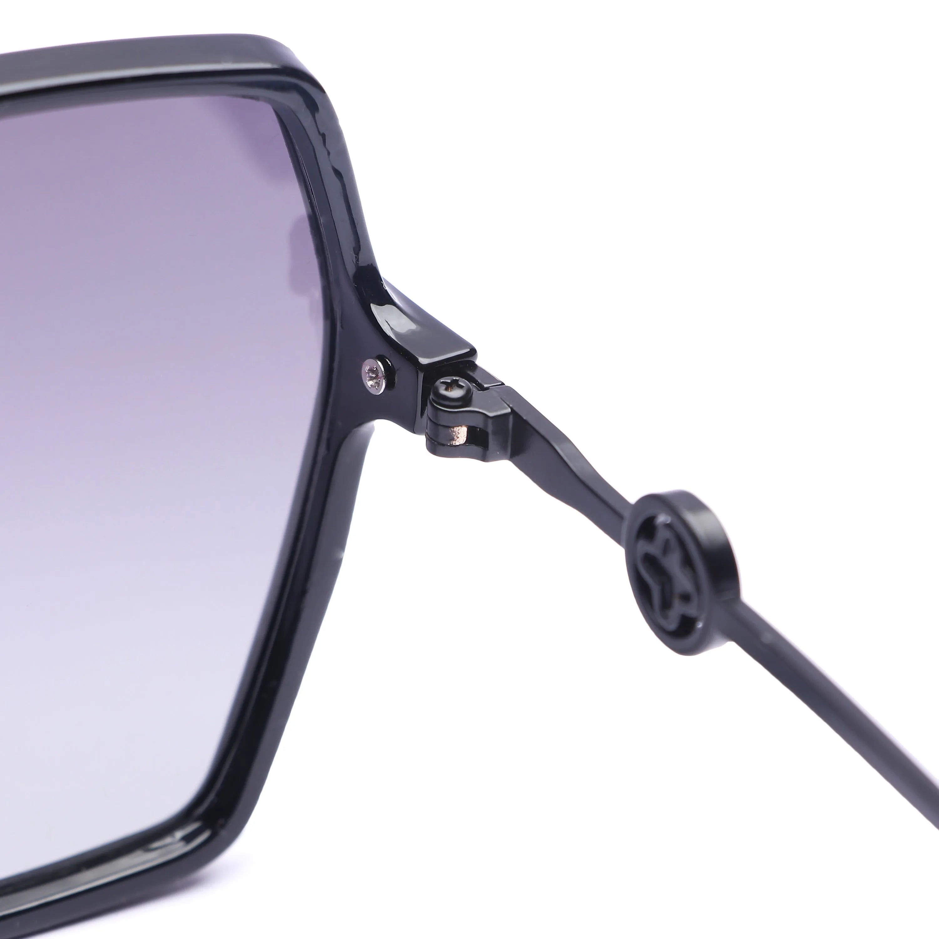 Ulyra | Black Large Full Rim Square Sunglasses for Women [Polarized]