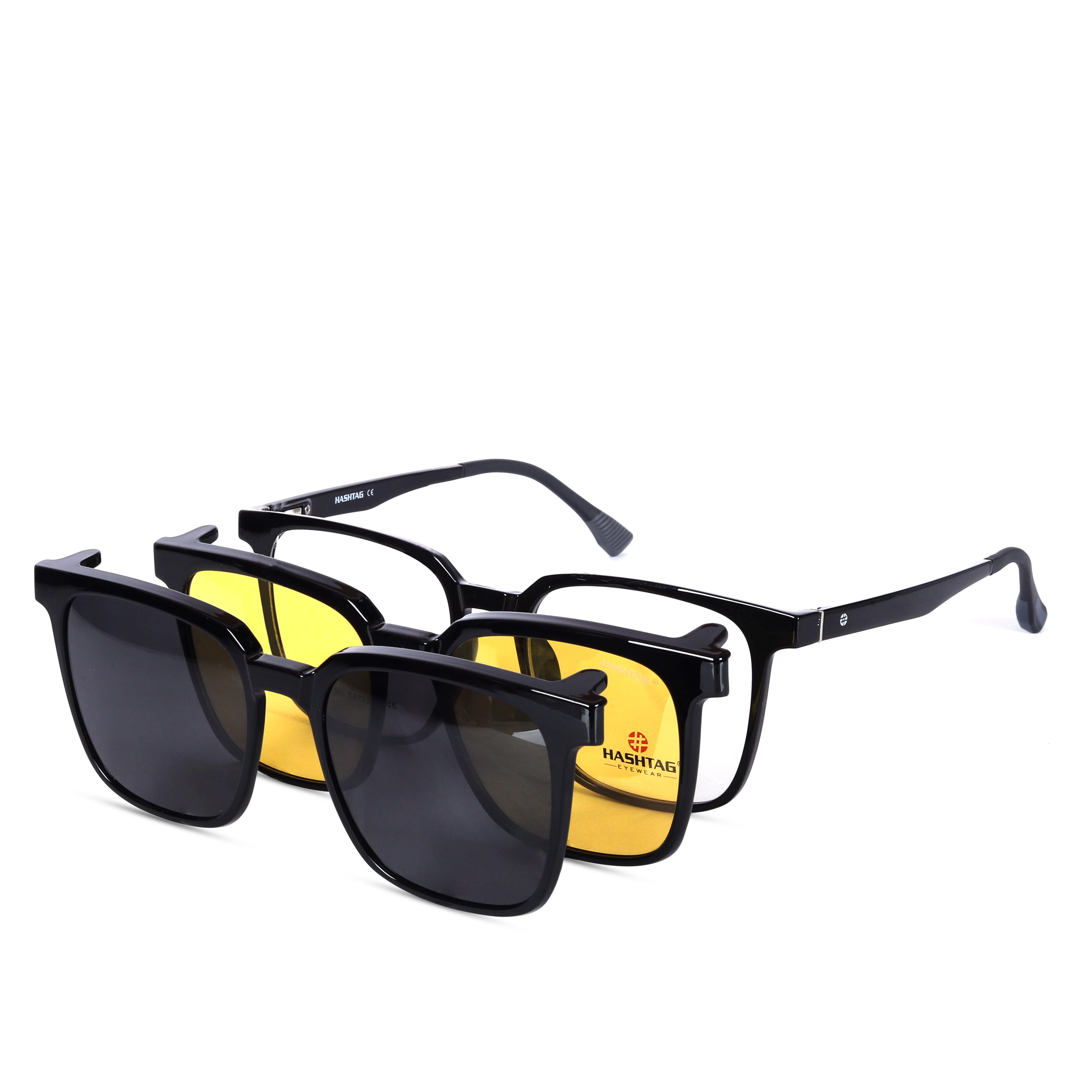 Blaze | Tranparent Medium Full Rim Wayfarer Clip-on for Men & Women [Clip-on]