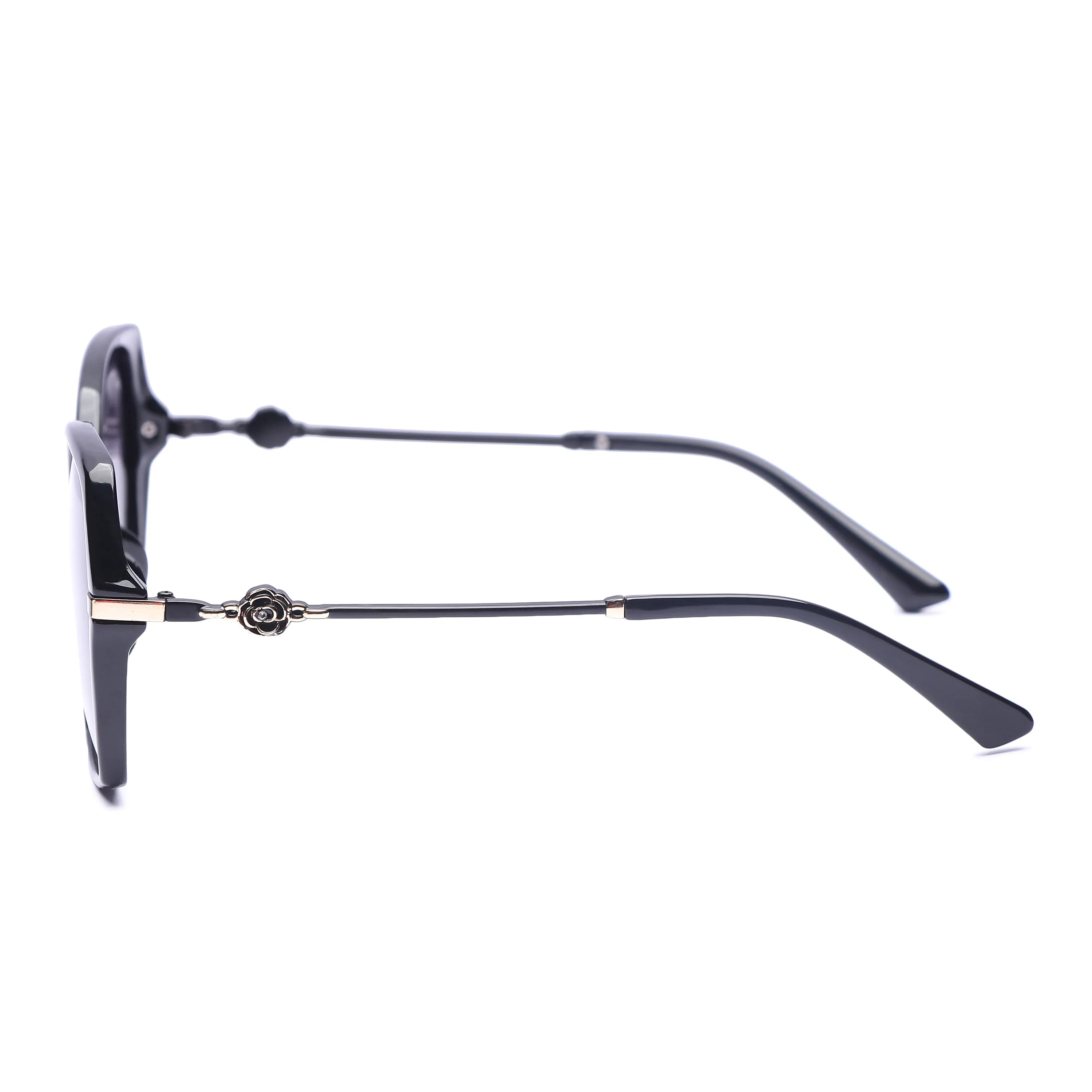 Calyra | Gradient Black Large Full Rim Square Sunglasses for Women [Polarized]