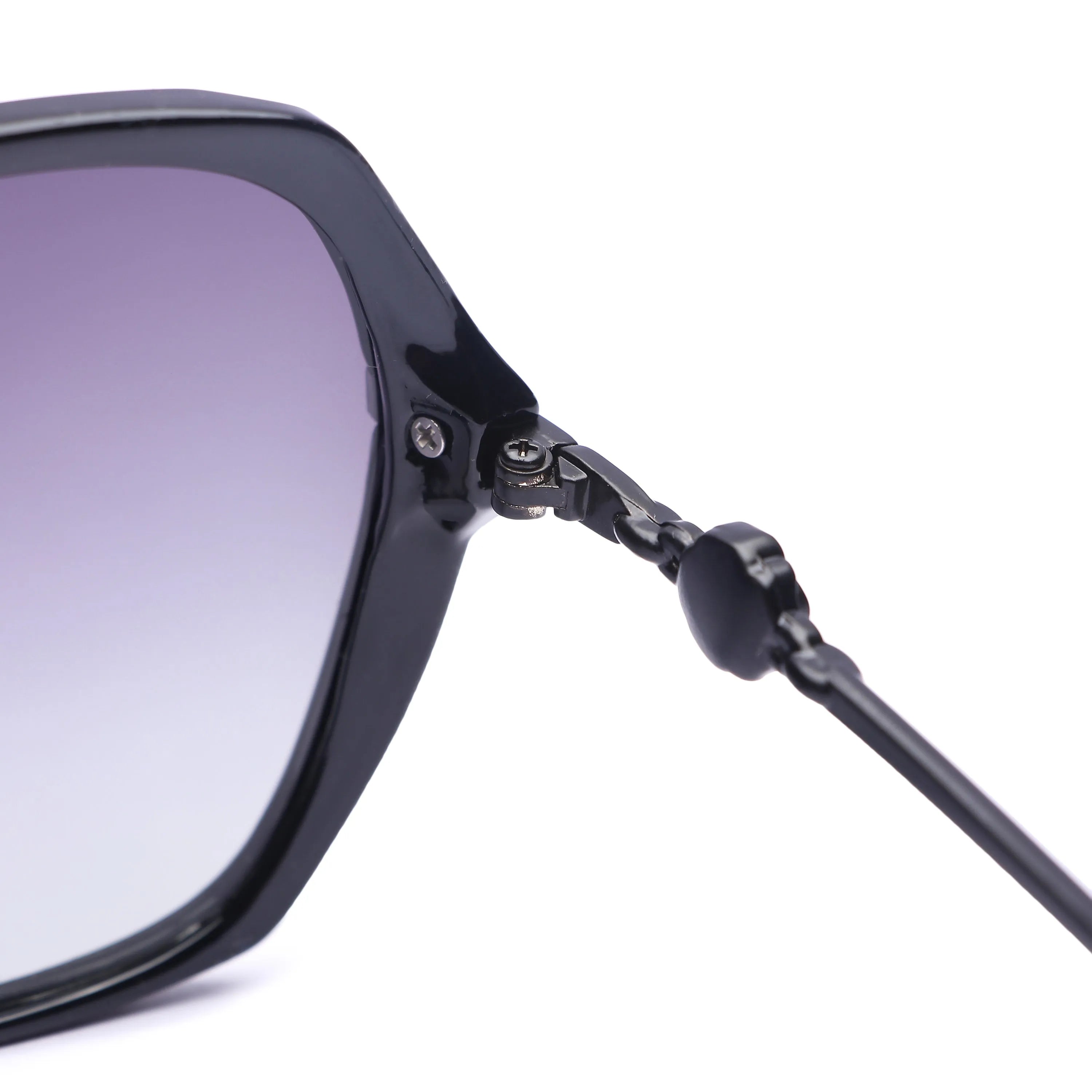 Calyra | Gradient Black Large Full Rim Square Sunglasses for Women [Polarized]
