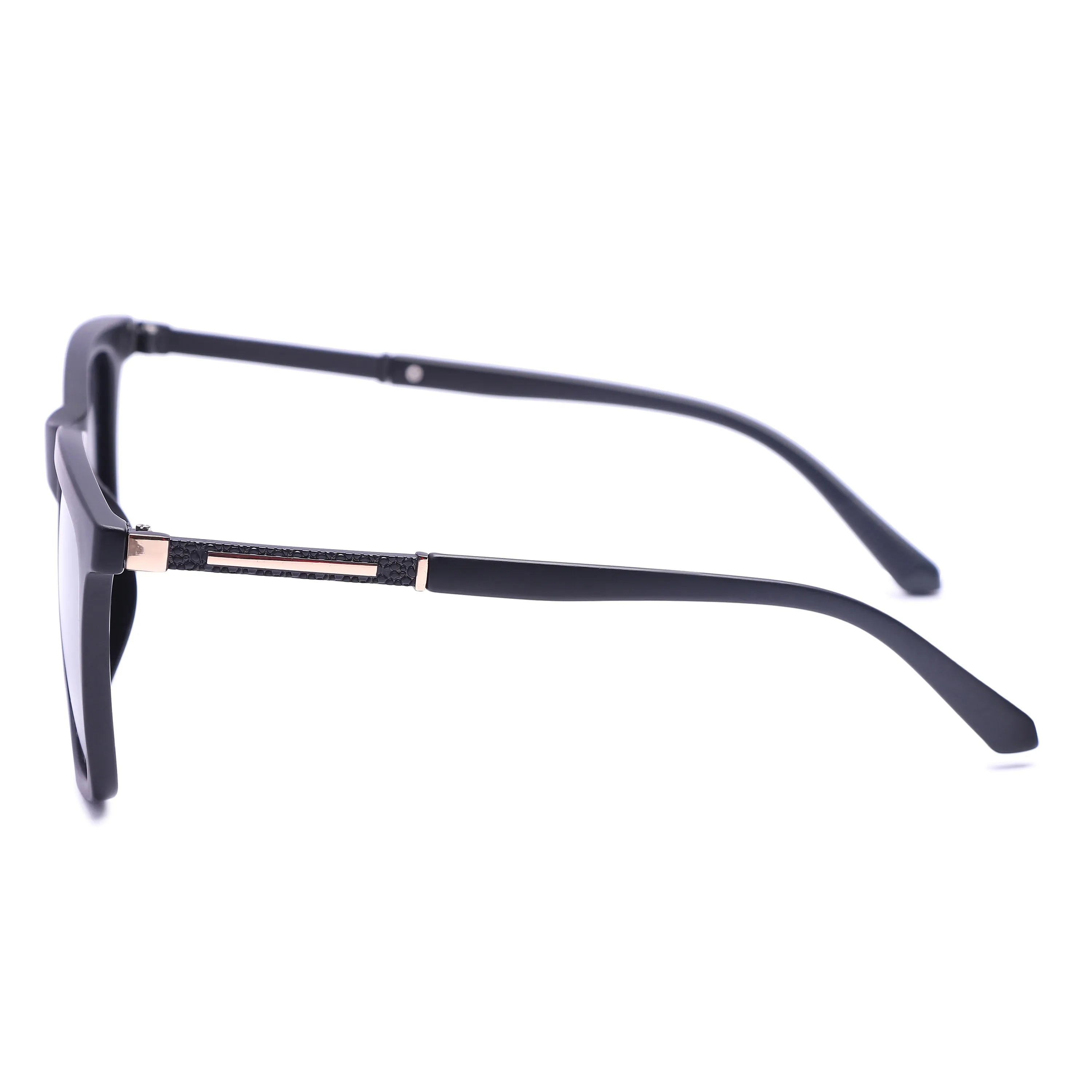 Virelia | Matte Black Large Full Rim Square Sunglasses for Men & Women [Polarized]