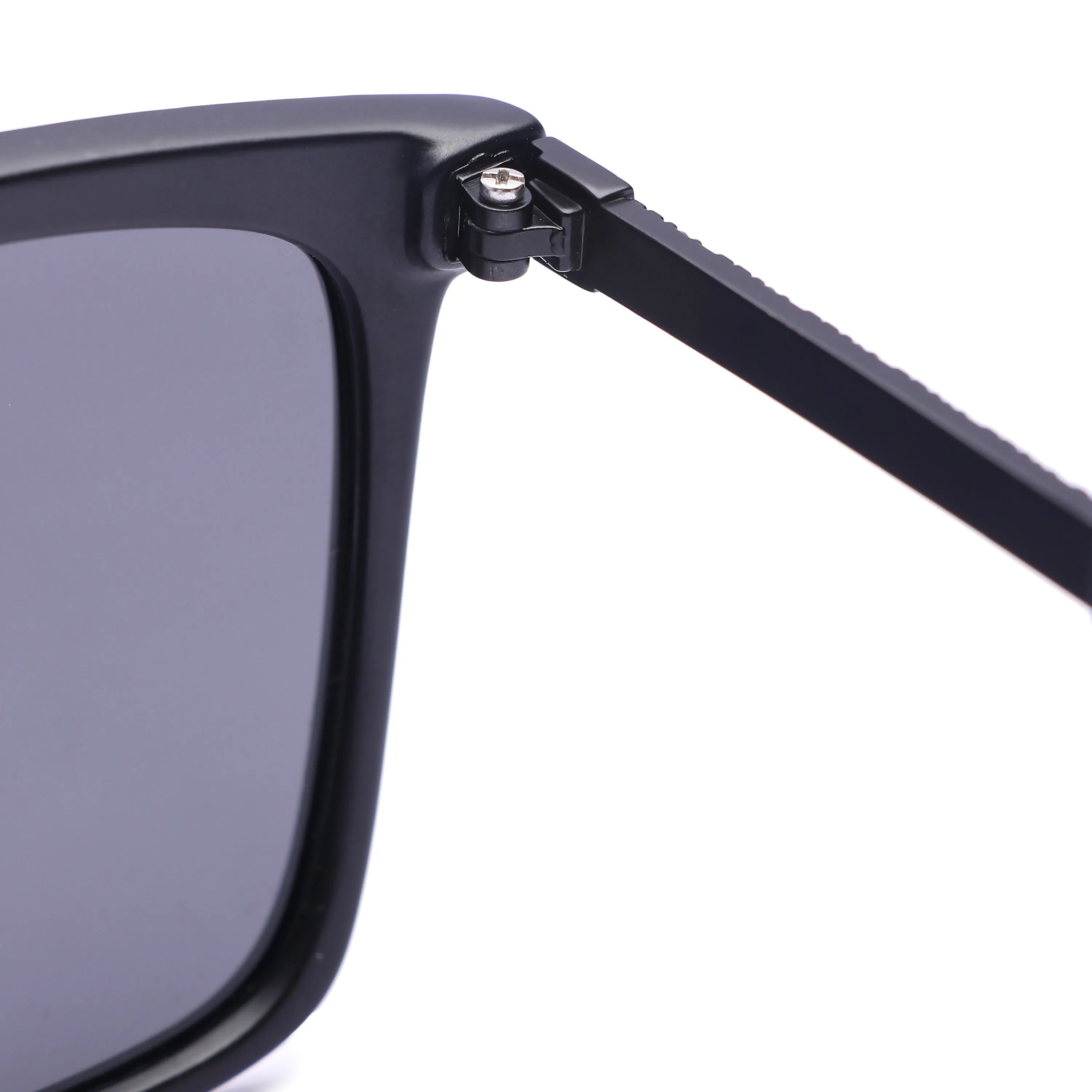 Virelia | Matte Black Large Full Rim Square Sunglasses for Men & Women [Polarized]
