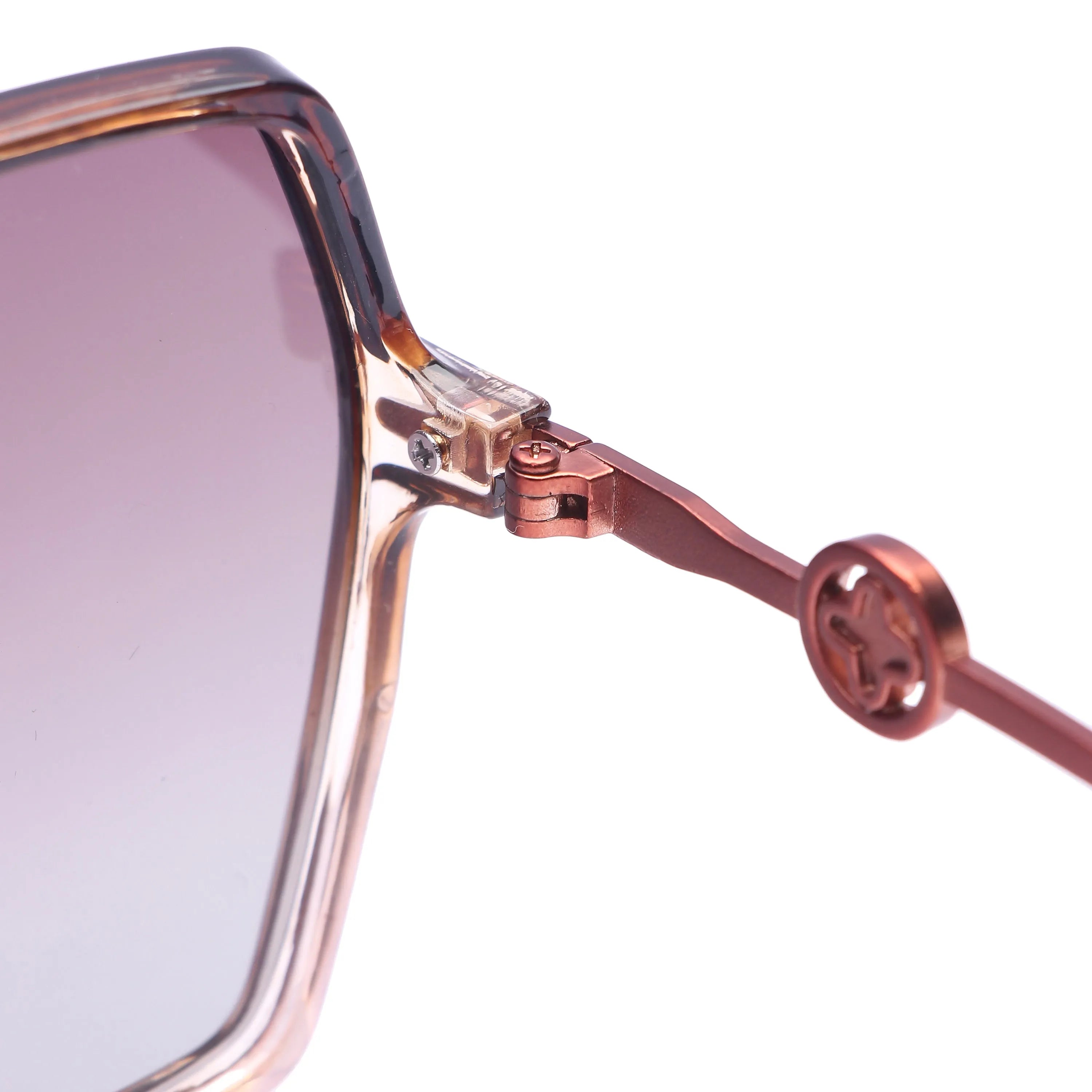 Eonara | Gradient Brown Large Full Rim Square Sunglasses for Women [Polarized]