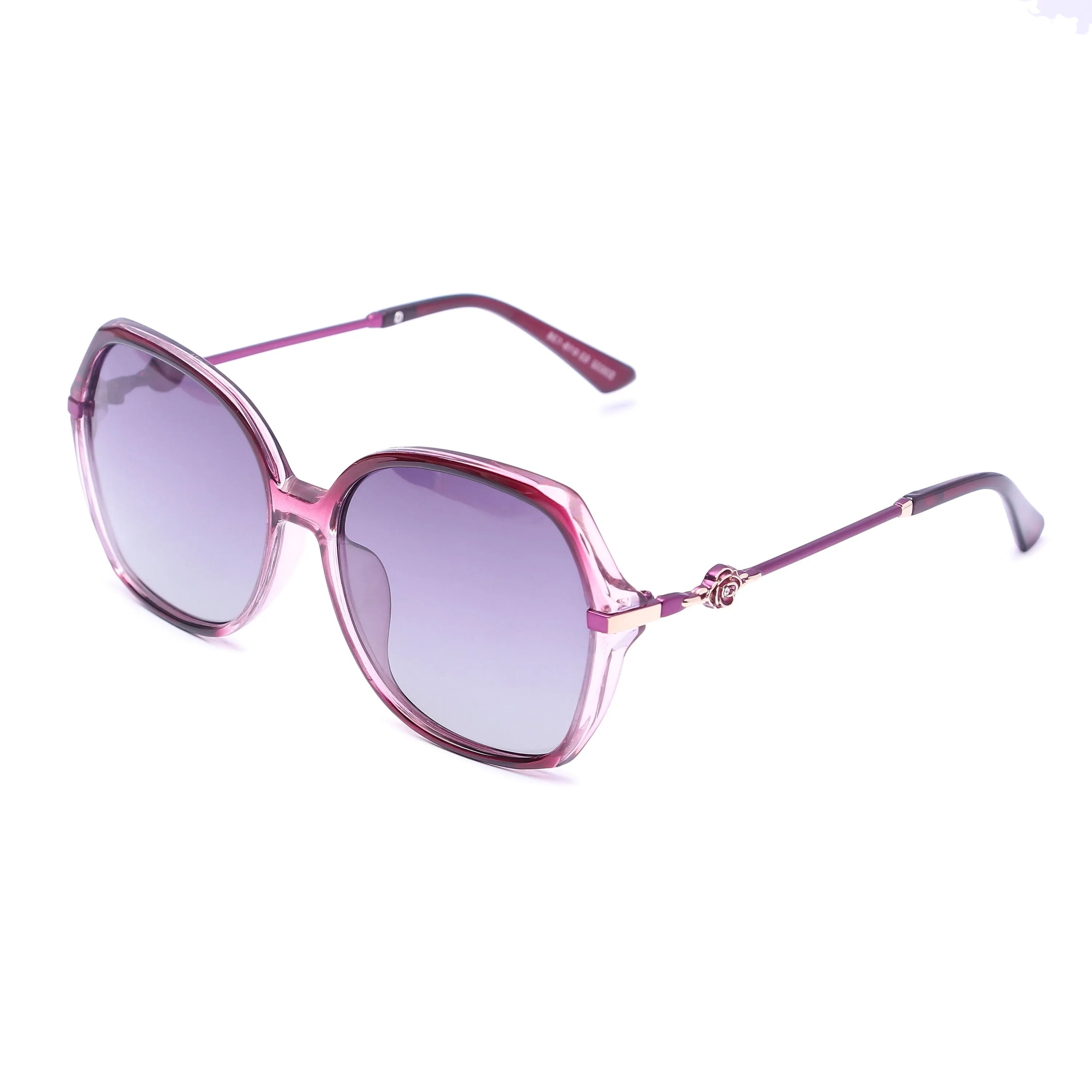 Calyra | Gradient Purple Large Full Rim Square Sunglasses for Women [Polarized]