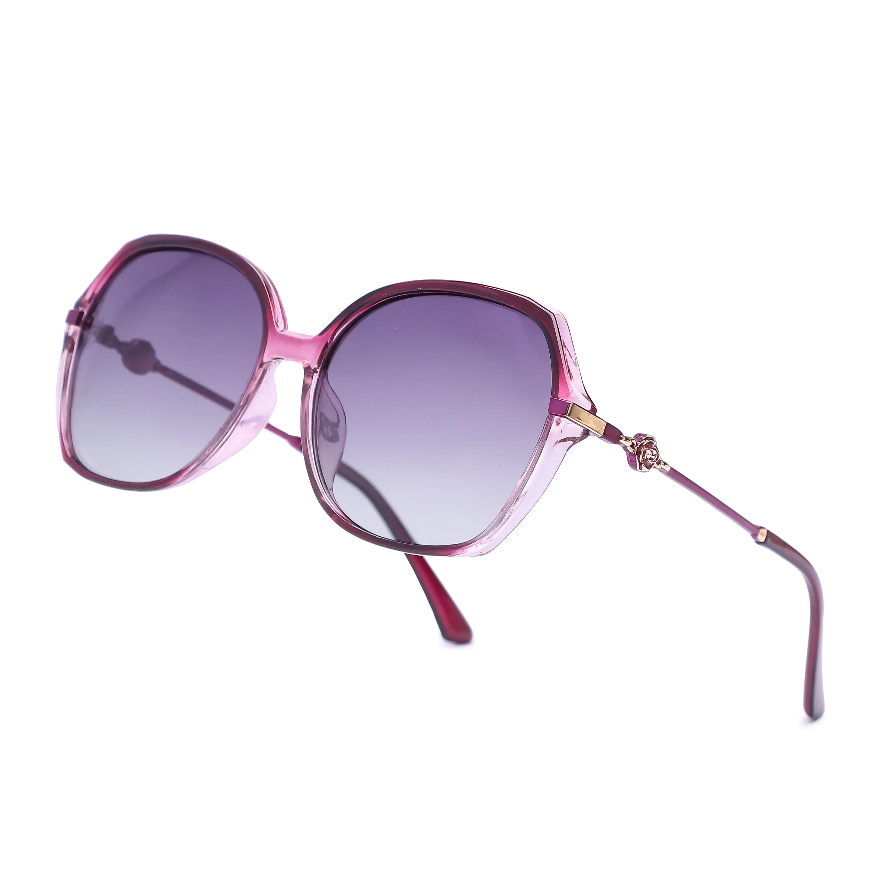 Calyra | Gradient Purple Large Full Rim Square Sunglasses for Women [Polarized]