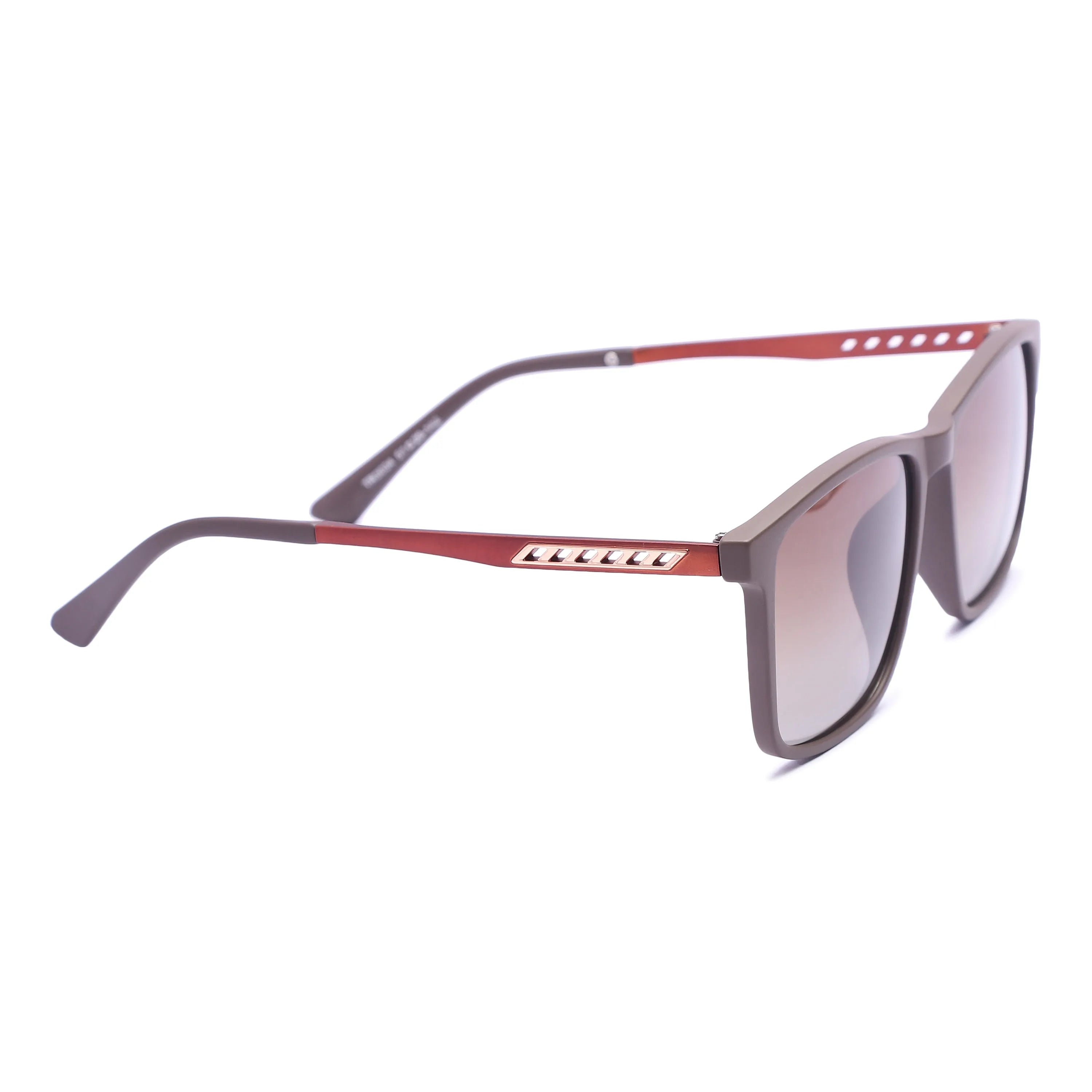 Mythar | Brown Large Full Rim Square Sunglasses for Men & Women [Polarized]