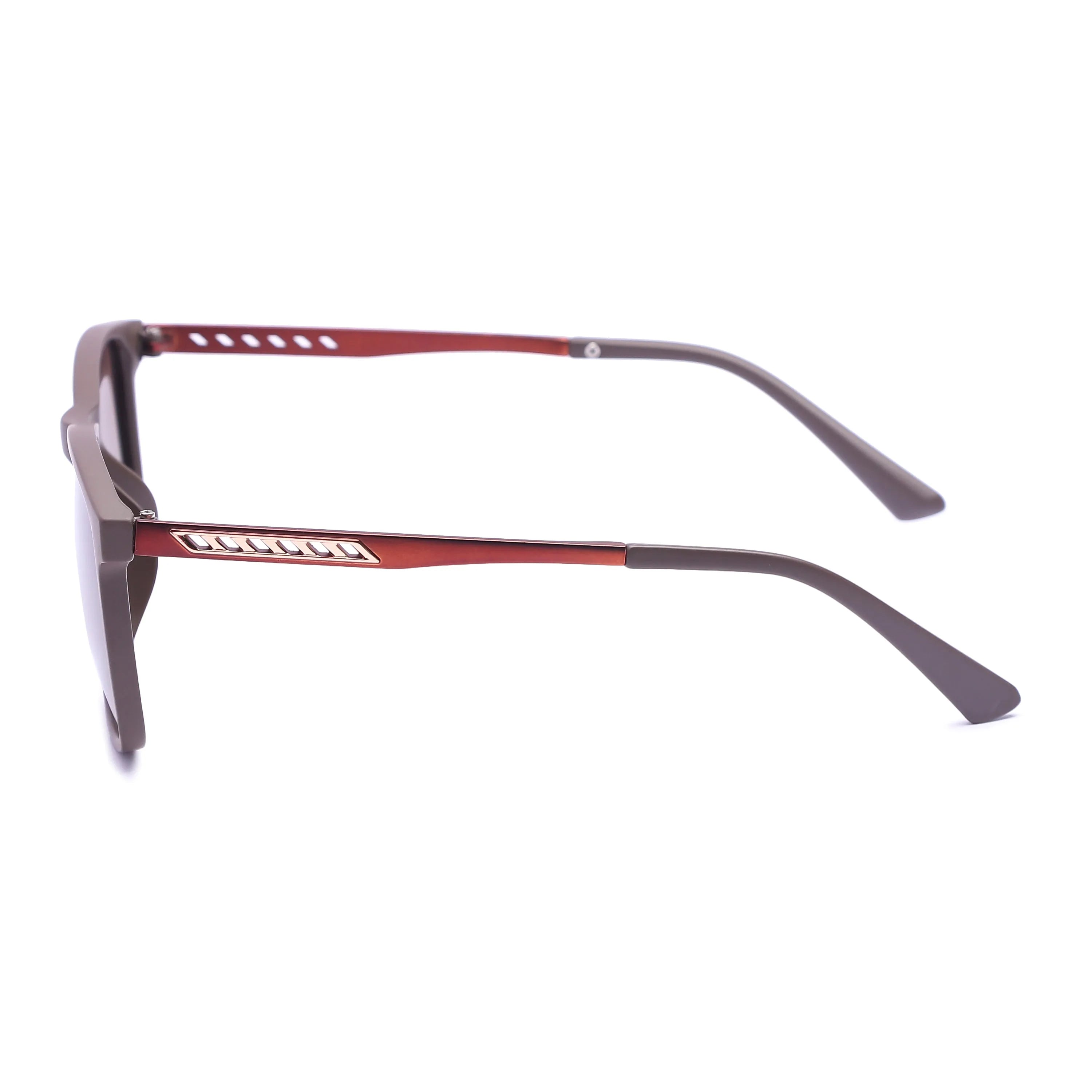 Mythar | Brown Large Full Rim Square Sunglasses for Men & Women [Polarized]