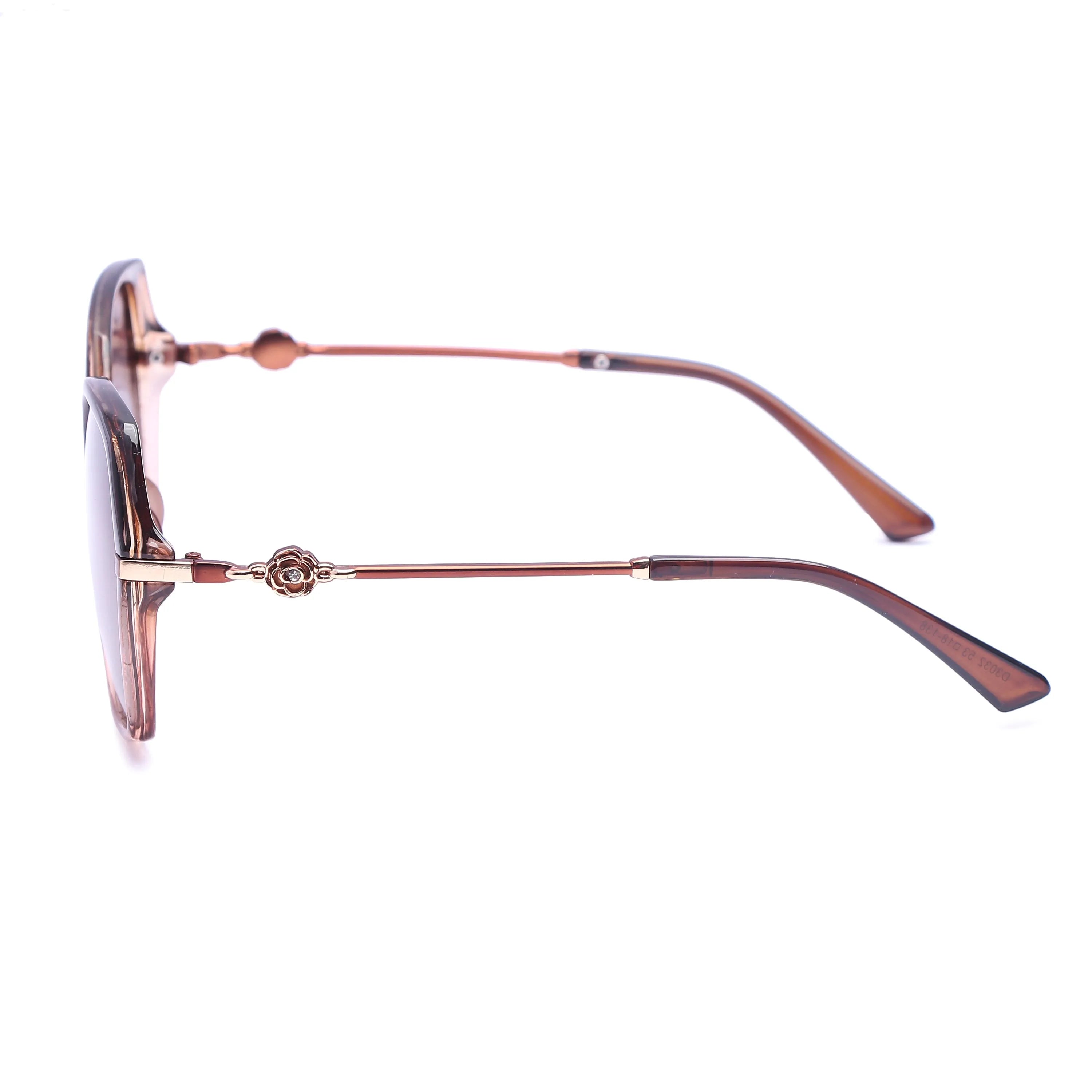 Calyra | Gradient Brown Large Full Rim Square Sunglasses for Women [Polarized]