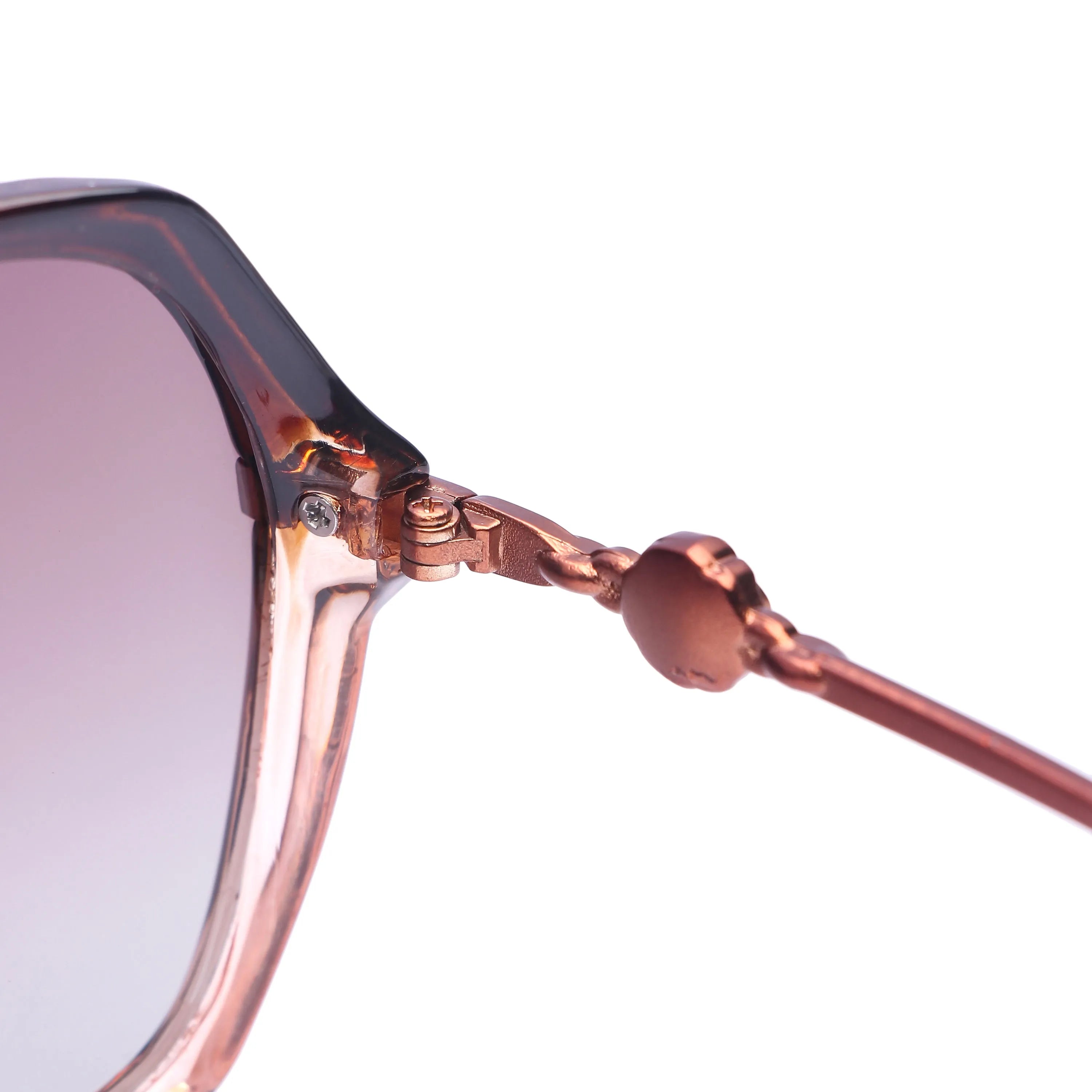 Calyra | Gradient Brown Large Full Rim Square Sunglasses for Women [Polarized]