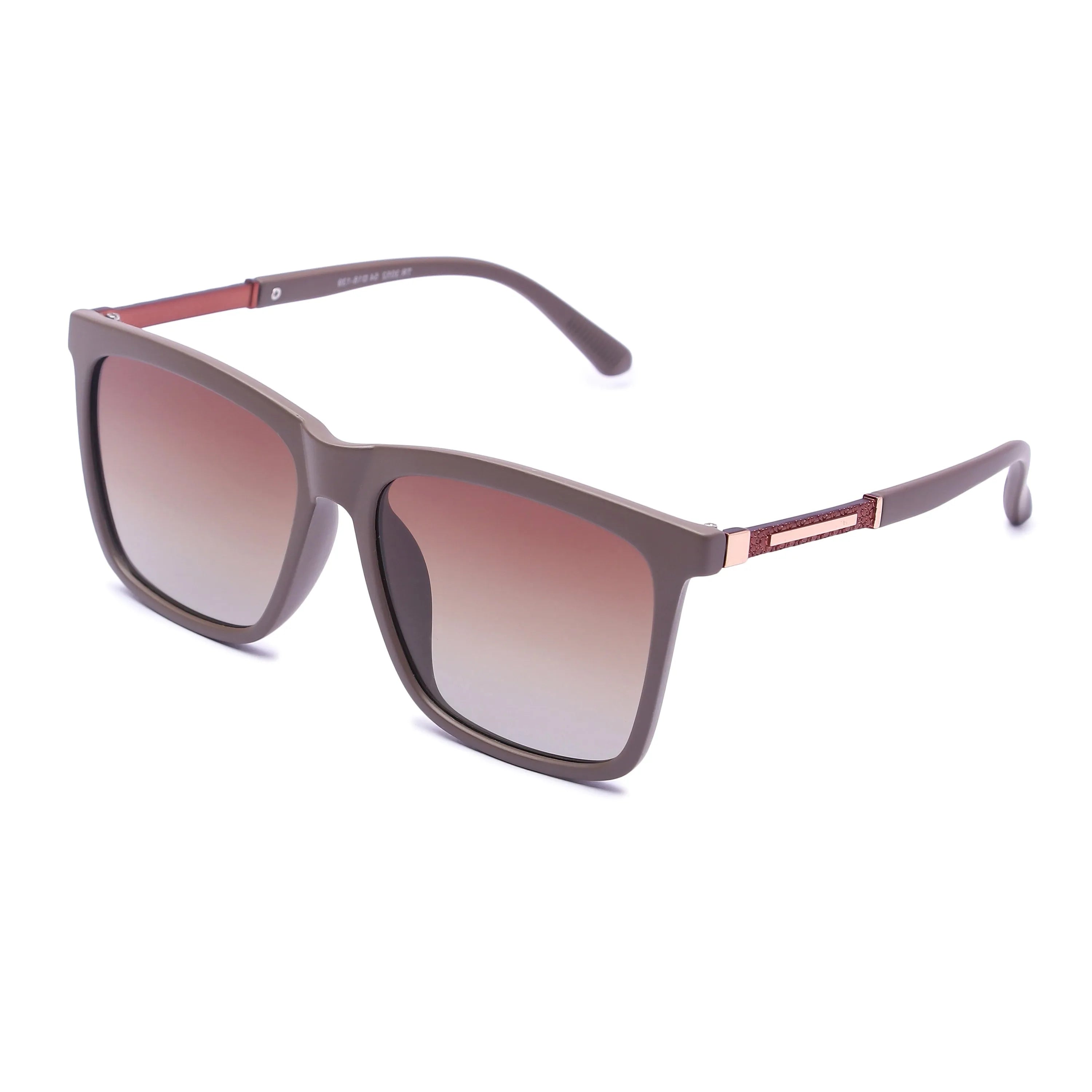Virelia | Brown Large Full Rim Square Sunglasses for Men & Women [Polarized]