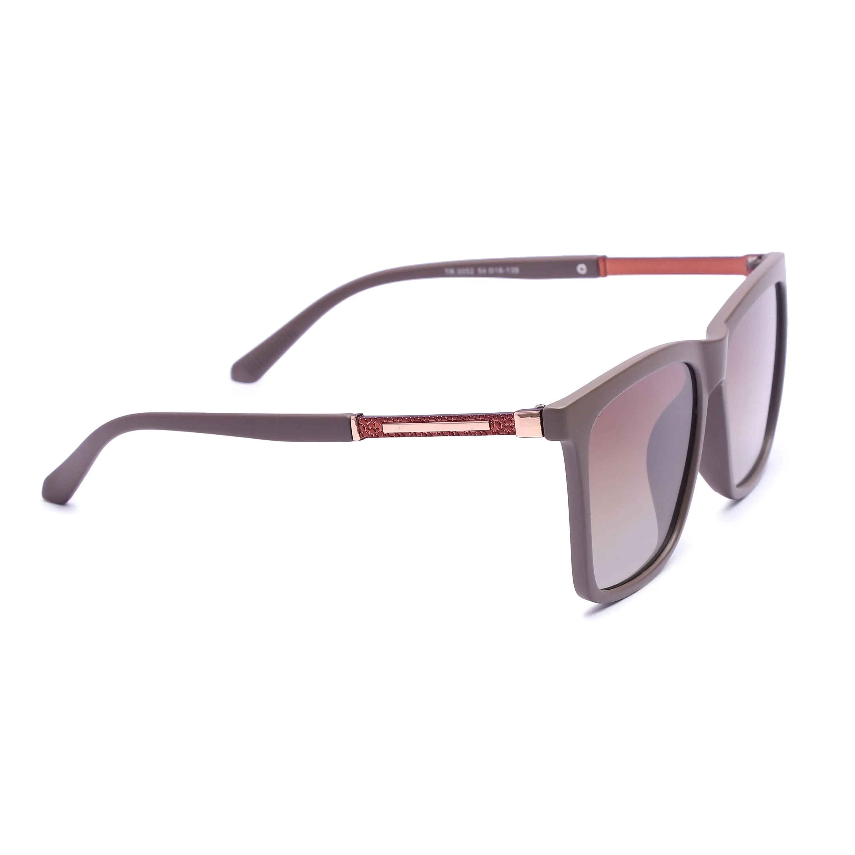 Virelia | Brown Large Full Rim Square Sunglasses for Men & Women [Polarized]