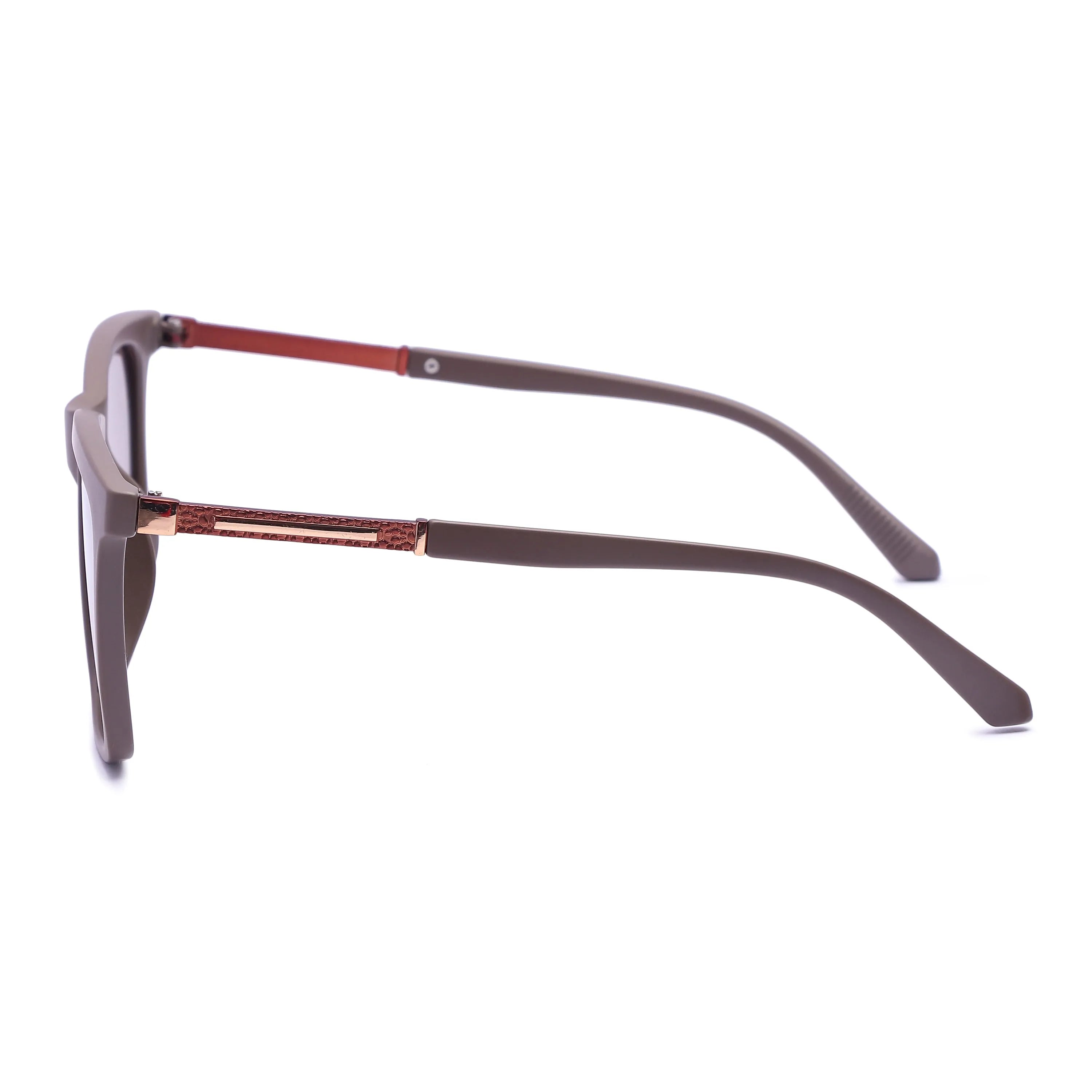 Virelia | Brown Large Full Rim Square Sunglasses for Men & Women [Polarized]