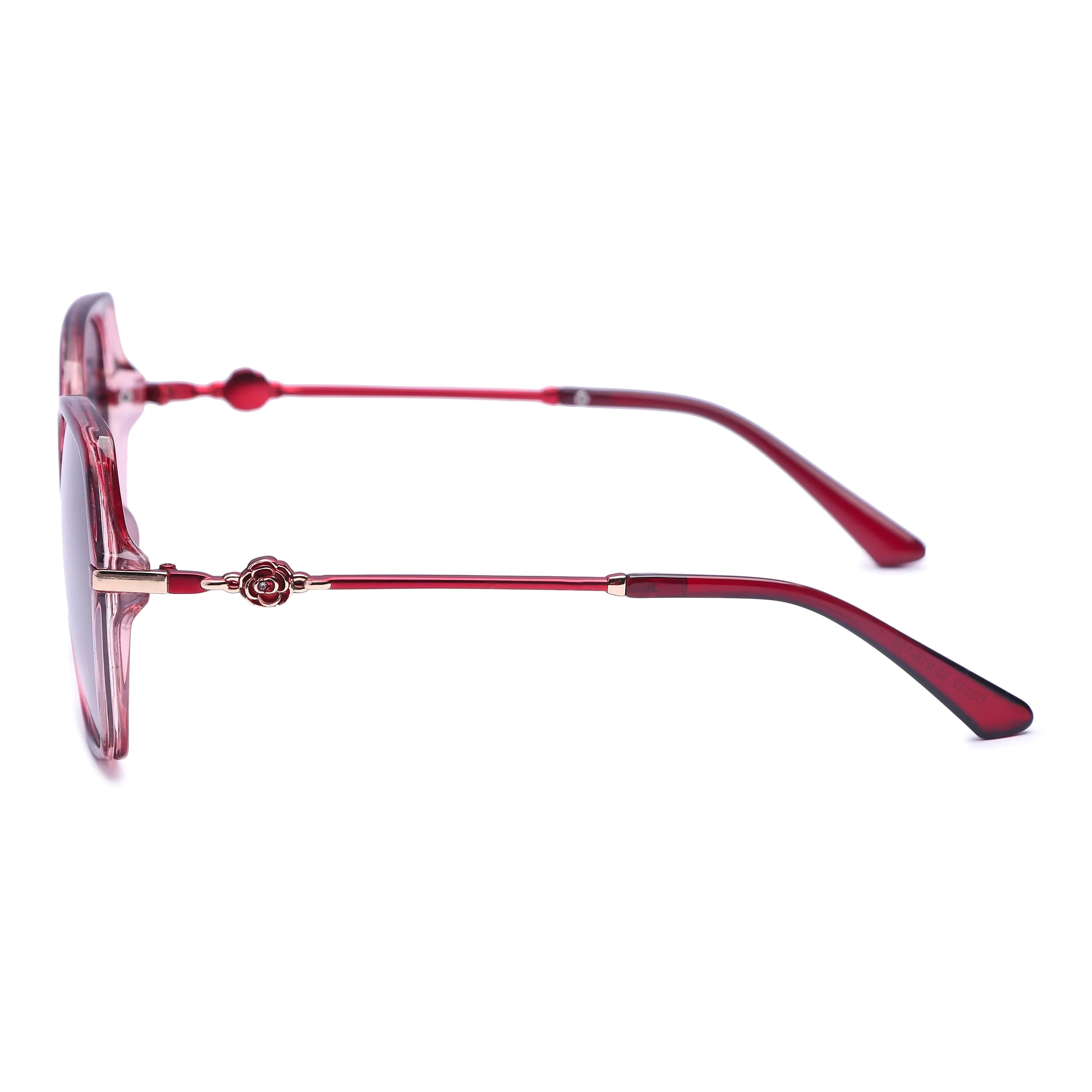 Calyra | Gradient Red Large Full Rim Square Sunglasses for Women [Polarized]