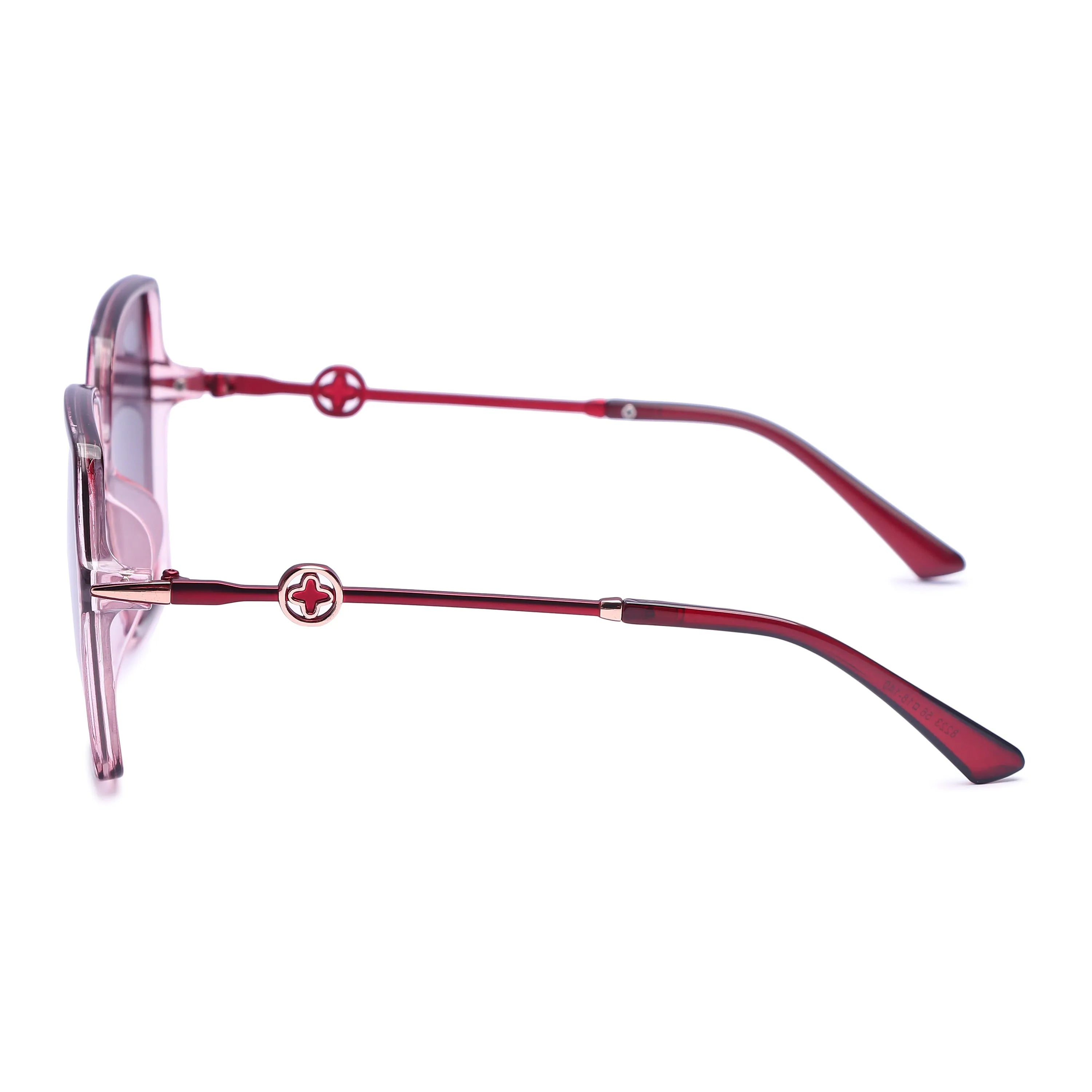 Ulyra | Gradient Red Large Full Rim Square Sunglasses for Women [Polarized]