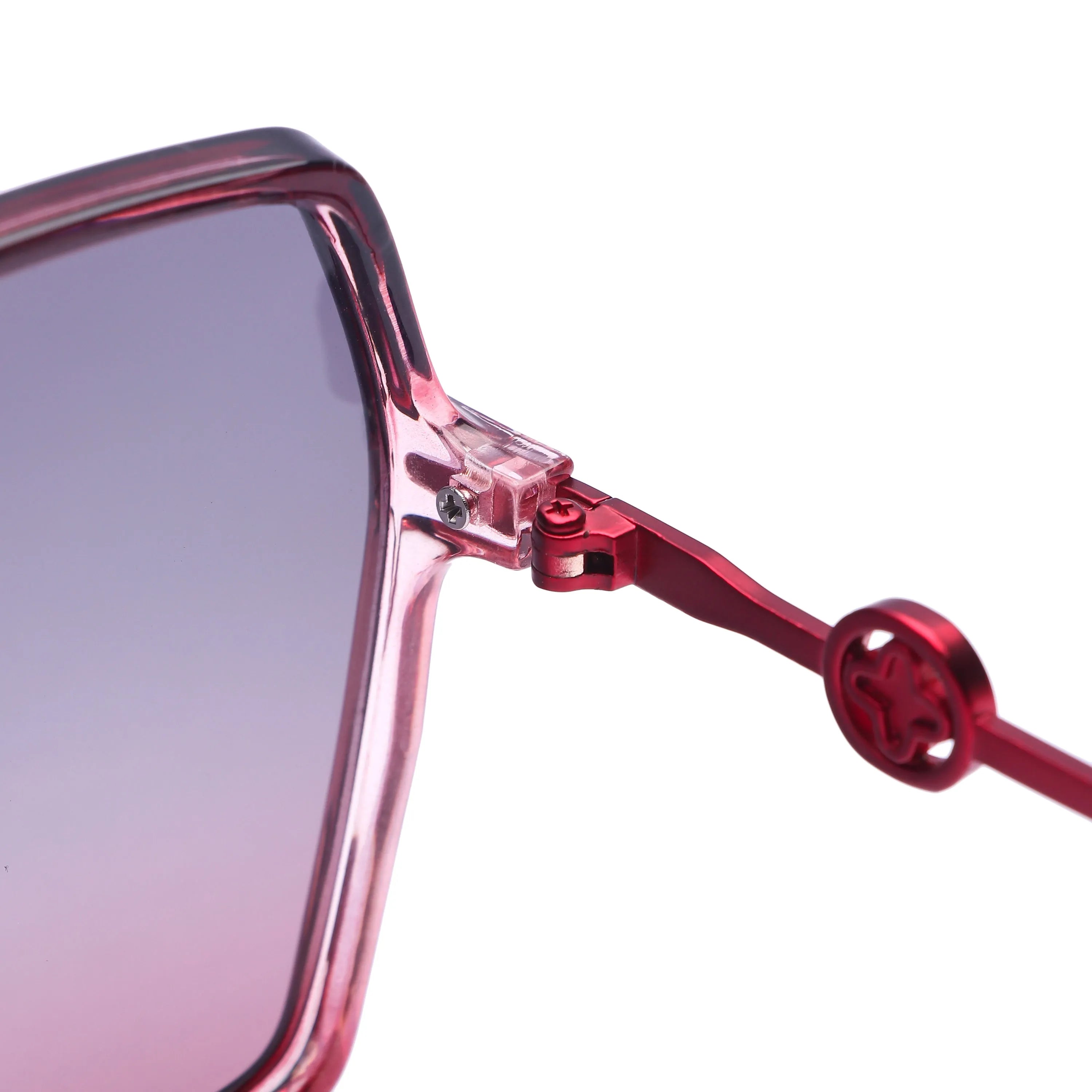 Ulyra | Gradient Red Large Full Rim Square Sunglasses for Women [Polarized]