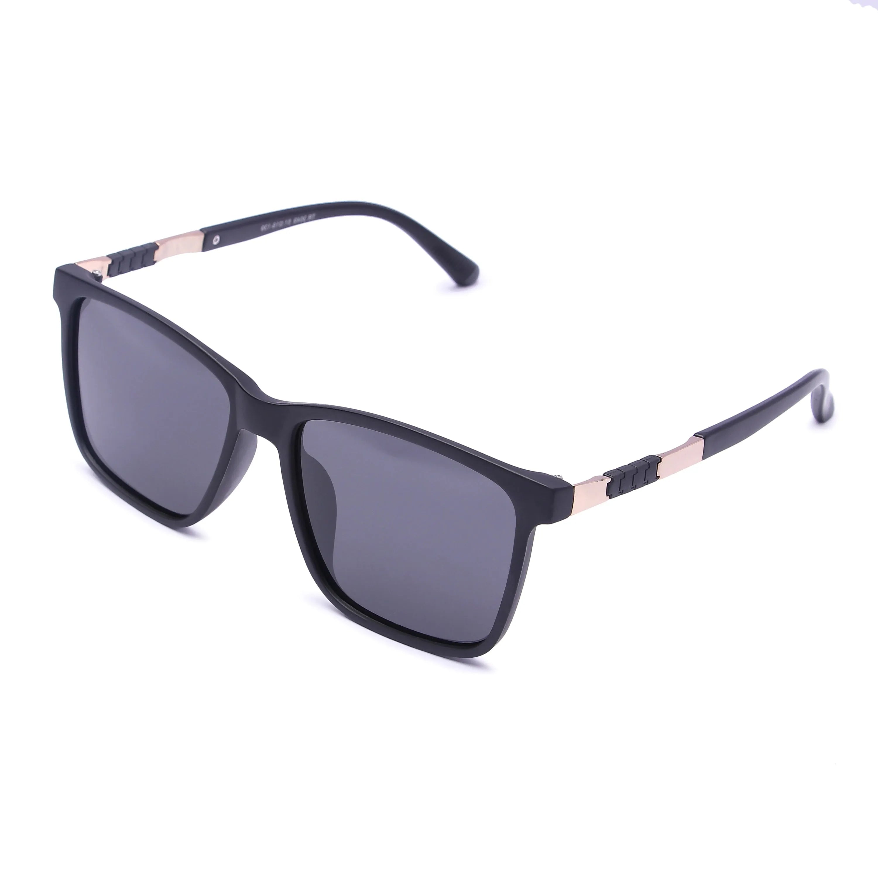 Galaron | Matt Black Large Full Rim Square Sunglasses for Men & Women [Polarized]