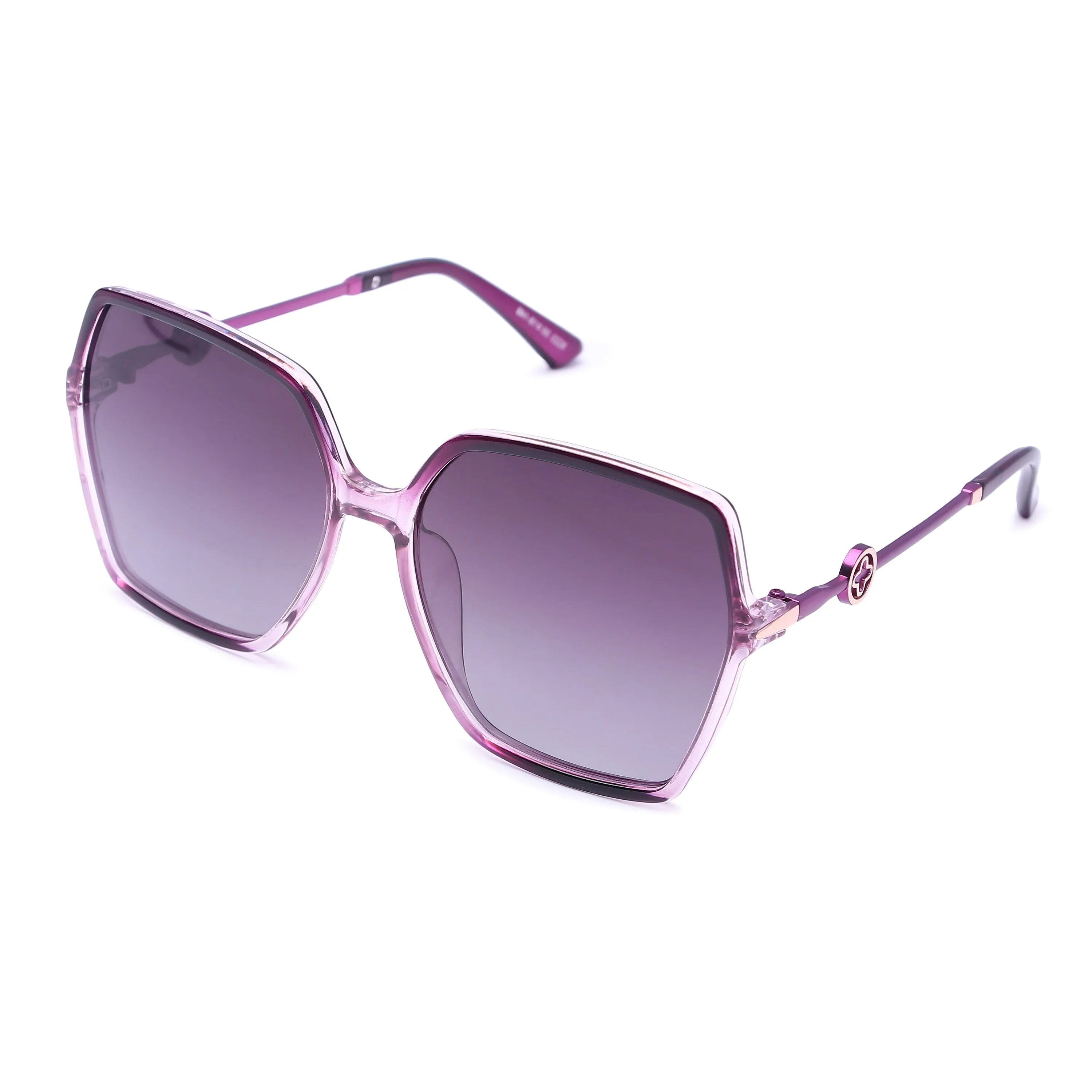 Ulyra | Gradient Purple Large Full Rim Square Sunglasses for Women [Polarized]