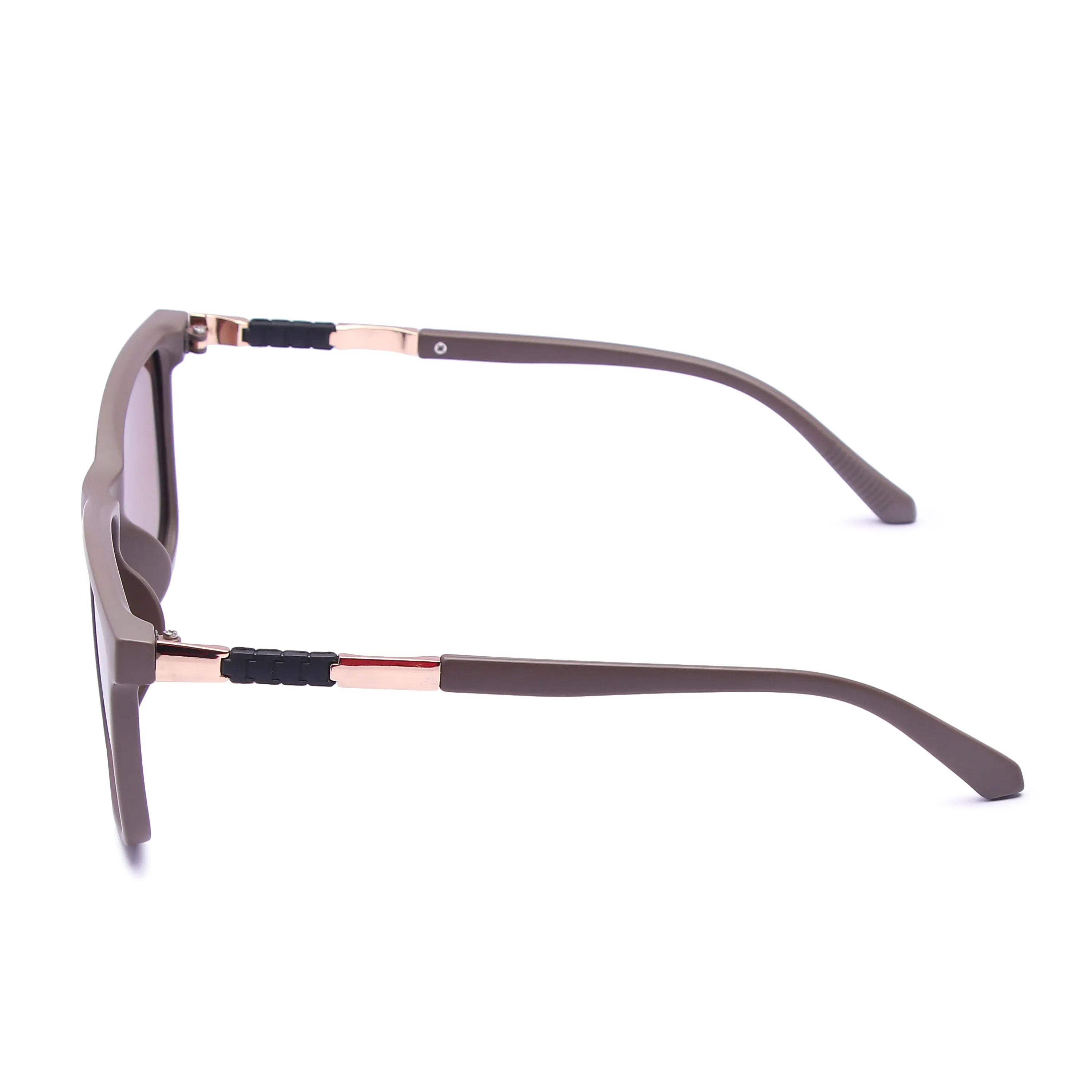 Galaron | Brown Large Full Rim Square Sunglasses for Men & Women [Polarized]