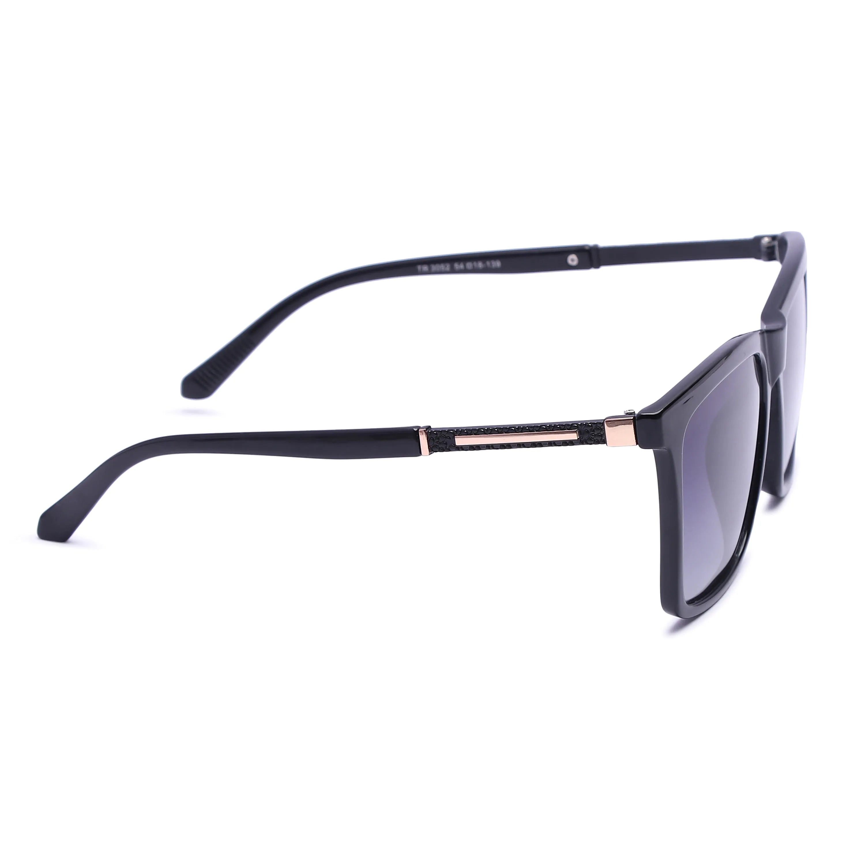 Virelia | Black Large Full Rim Square Sunglasses for Men & Women [Polarized]