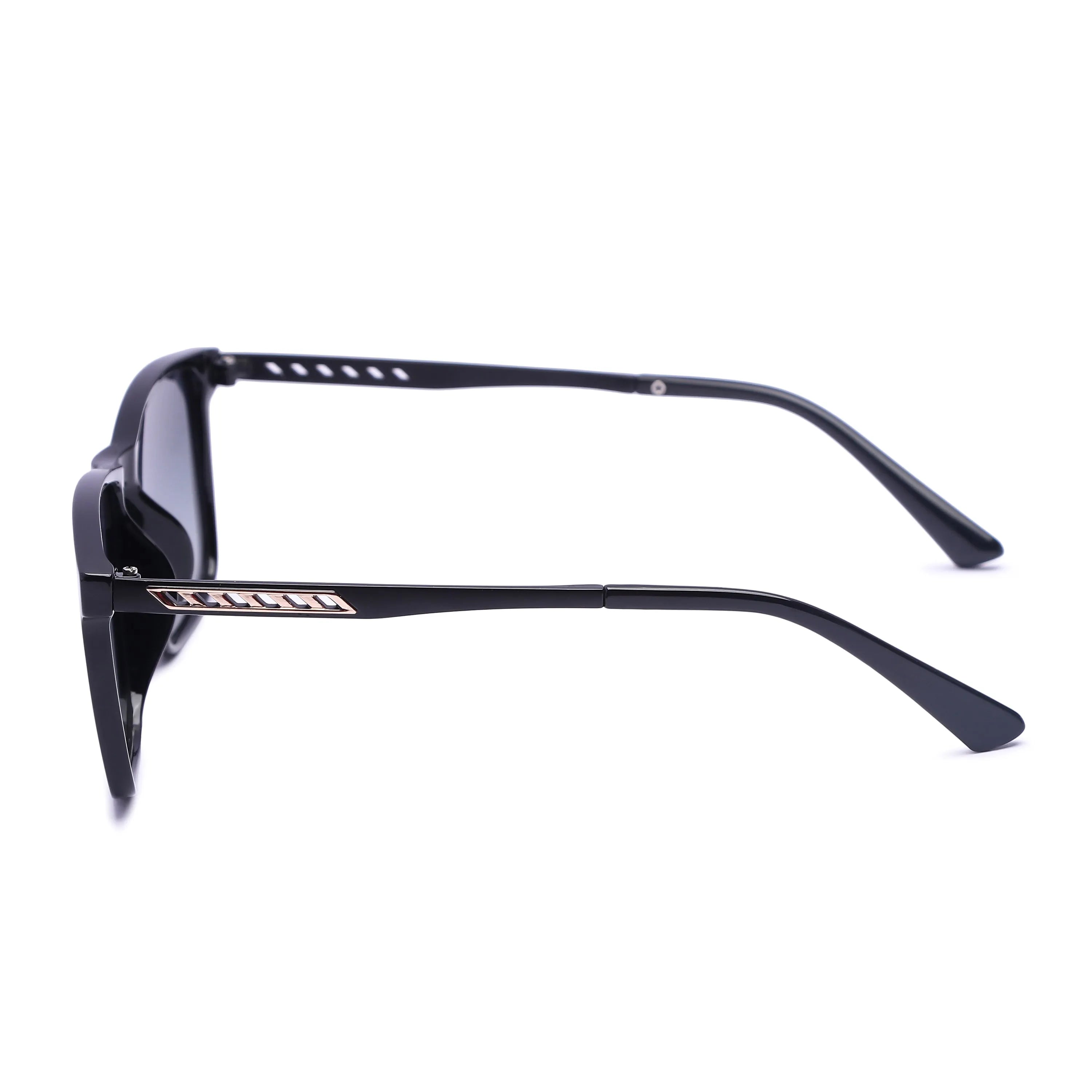 Xylon | Black Large Full Rim Square Sunglasses for Men & Women [Polarized]
